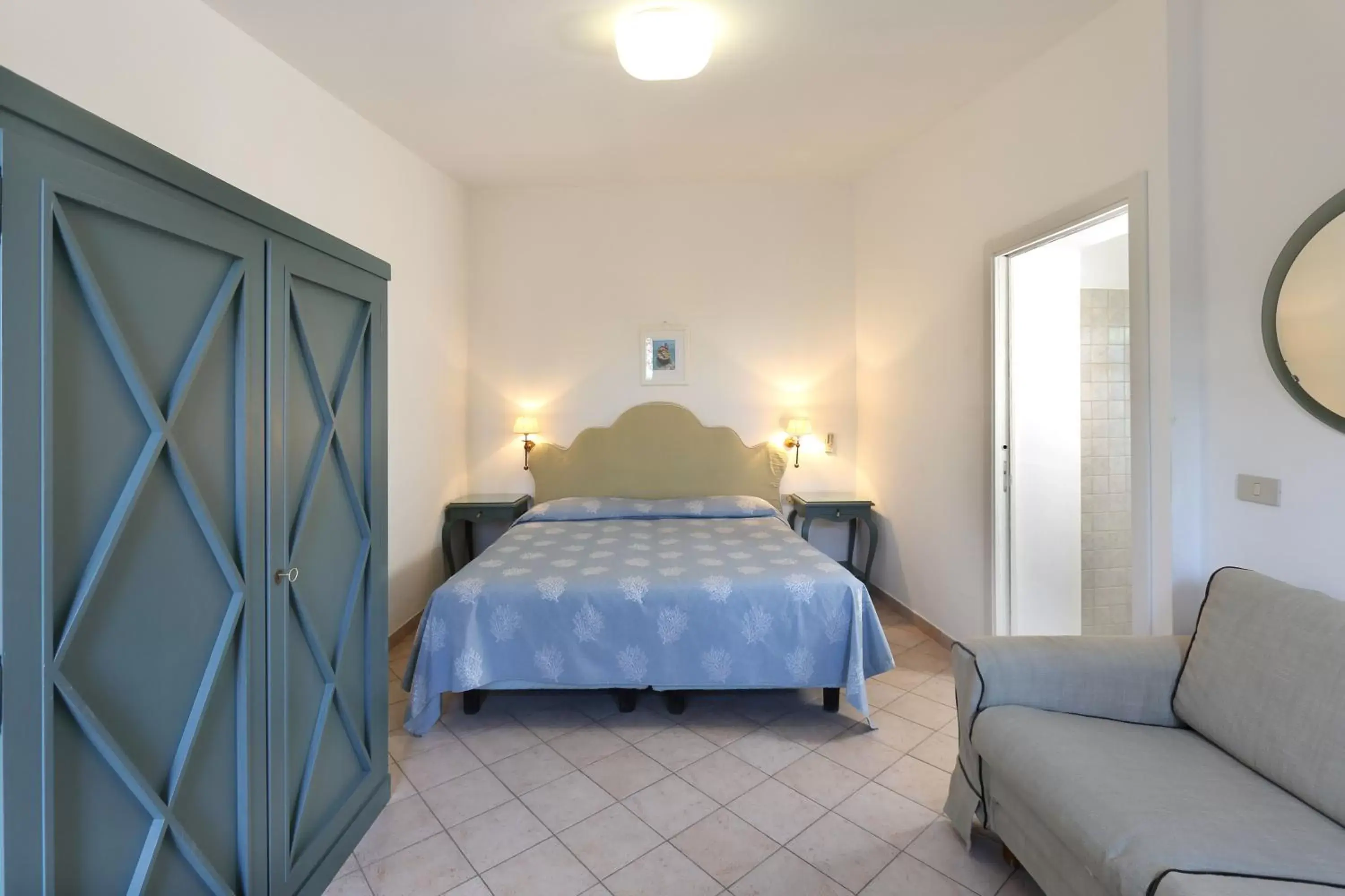Bed in Hotel Villino Gallodoro