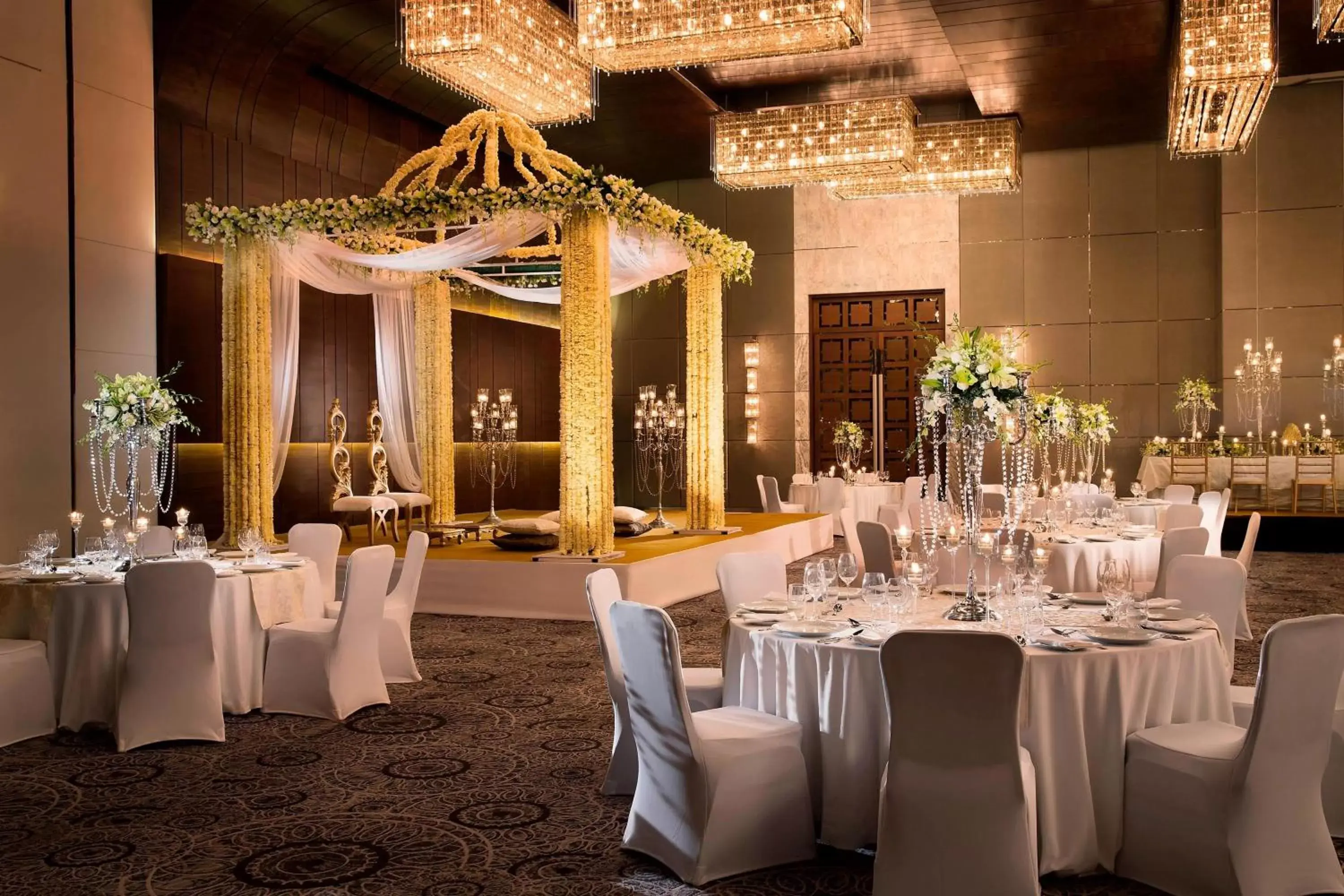 Lobby or reception, Banquet Facilities in JW Marriott Hotel New Delhi Aerocity