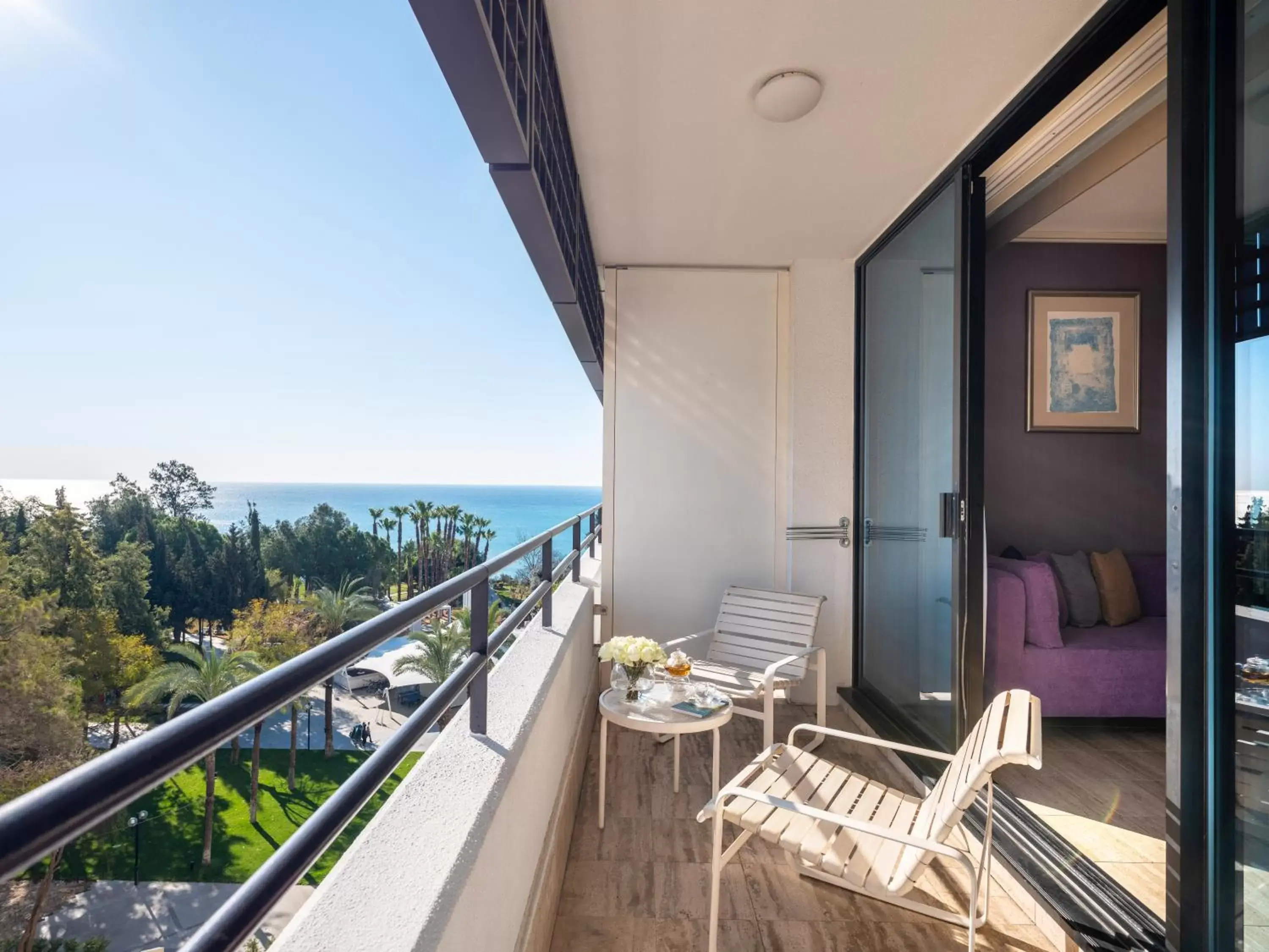 Sea view, Balcony/Terrace in Rixos Downtown Antalya All Inclusive - The Land of Legends Access