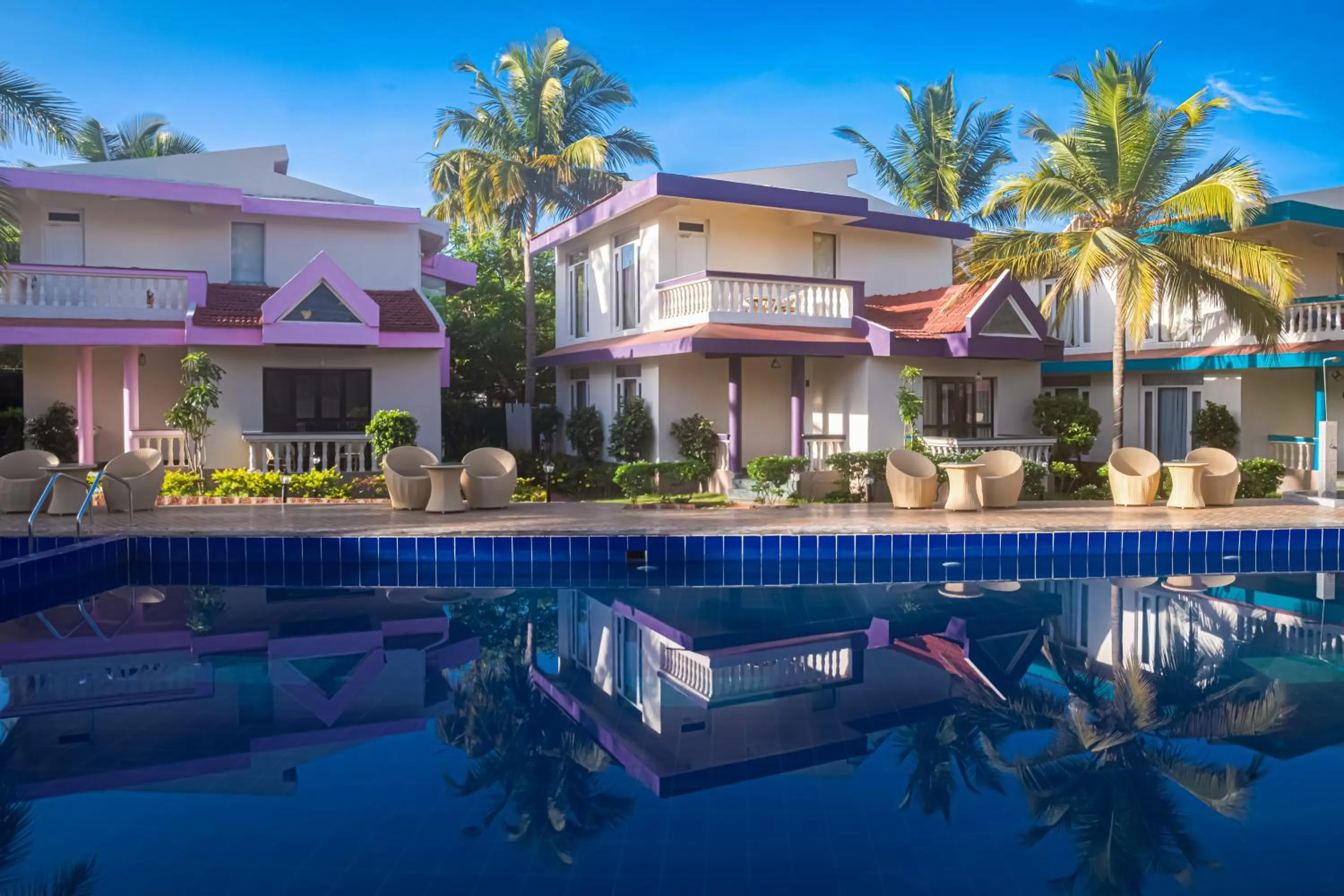 Pool view in Country Inn Goa Varca Beach - 2 minutes walk to the beach
