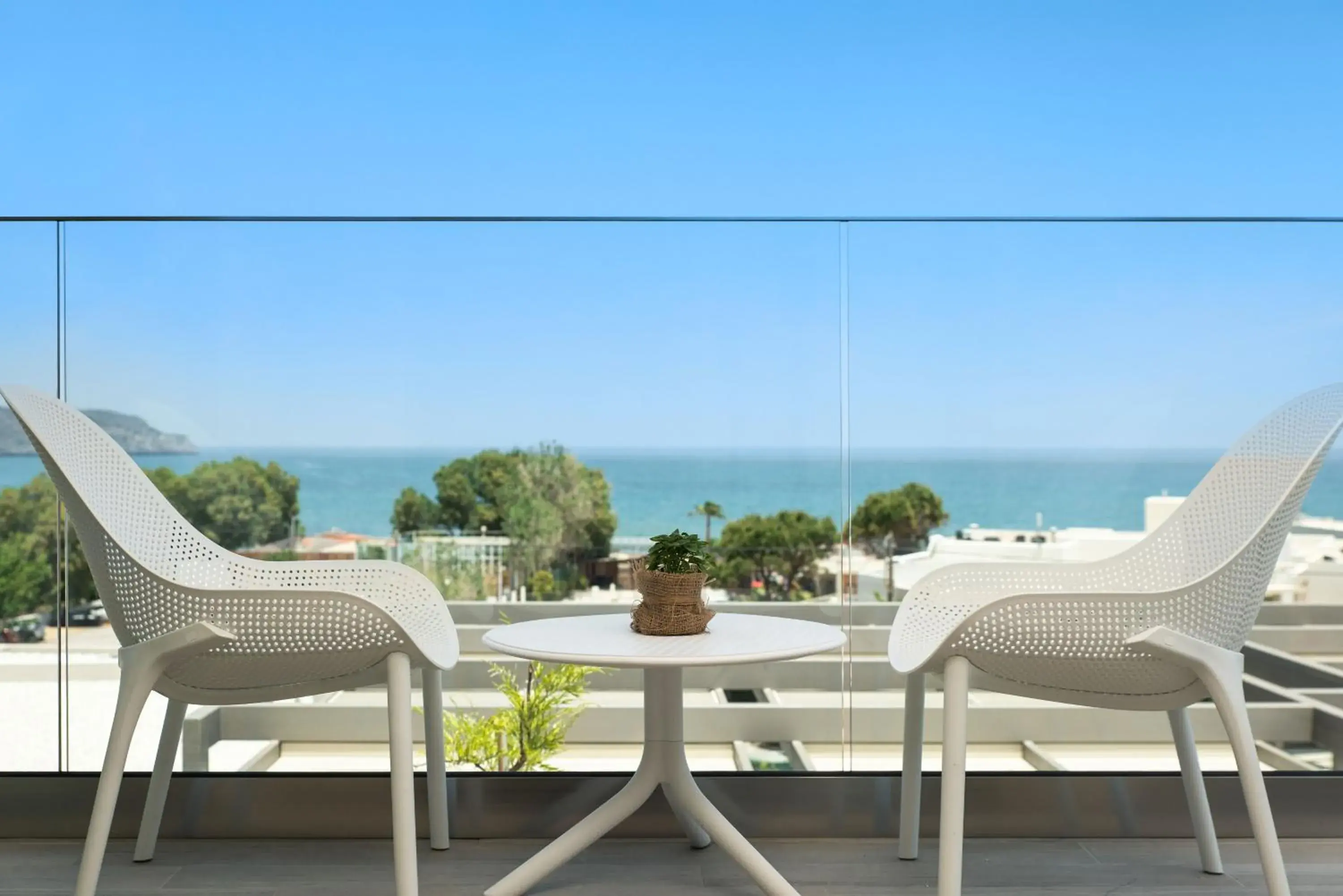 Balcony/Terrace in Atlantica Amalthia Beach Hotel - Adults Only
