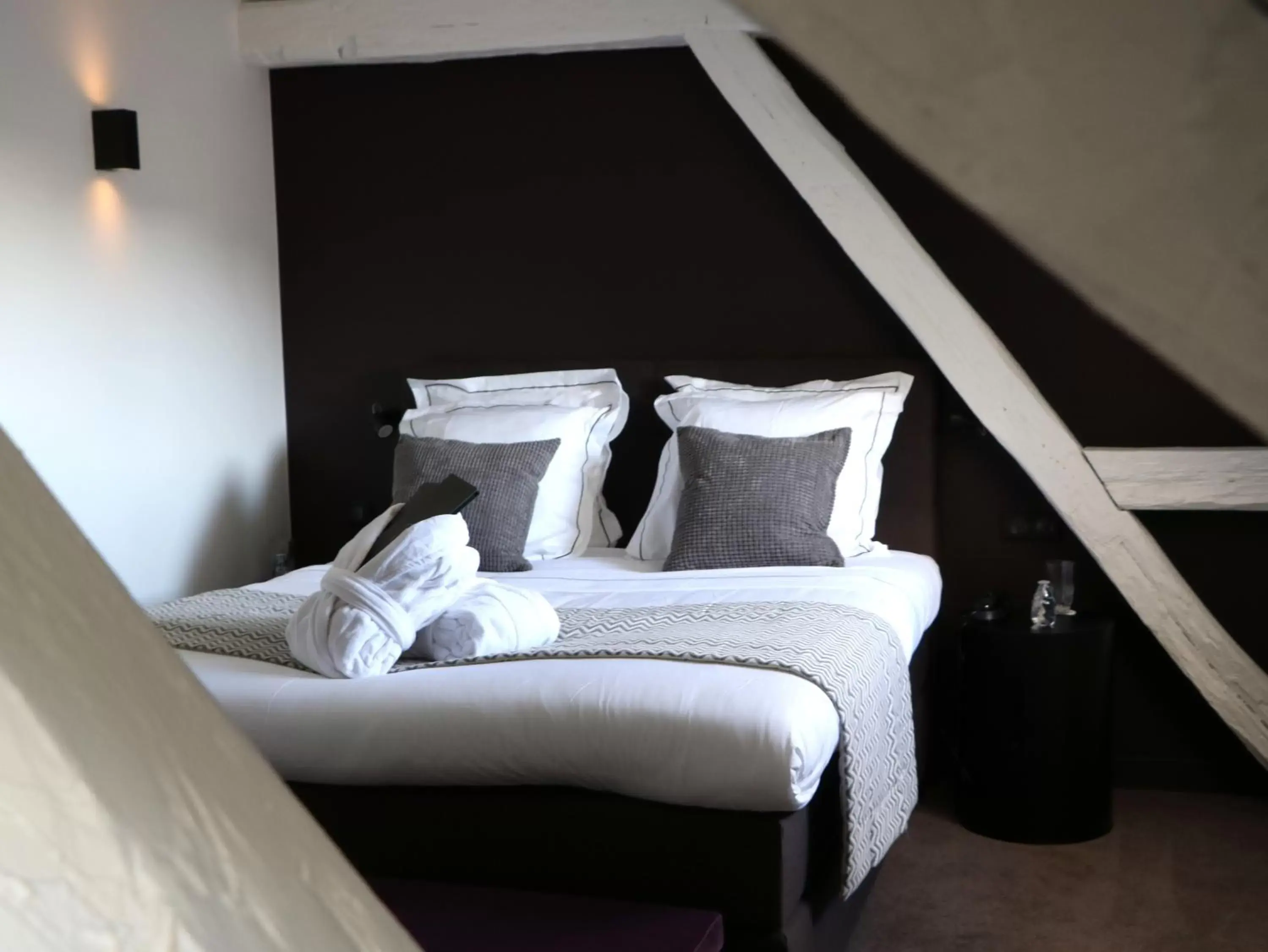 Bedroom, Bed in Hôtel-Restaurant Bel Ami
