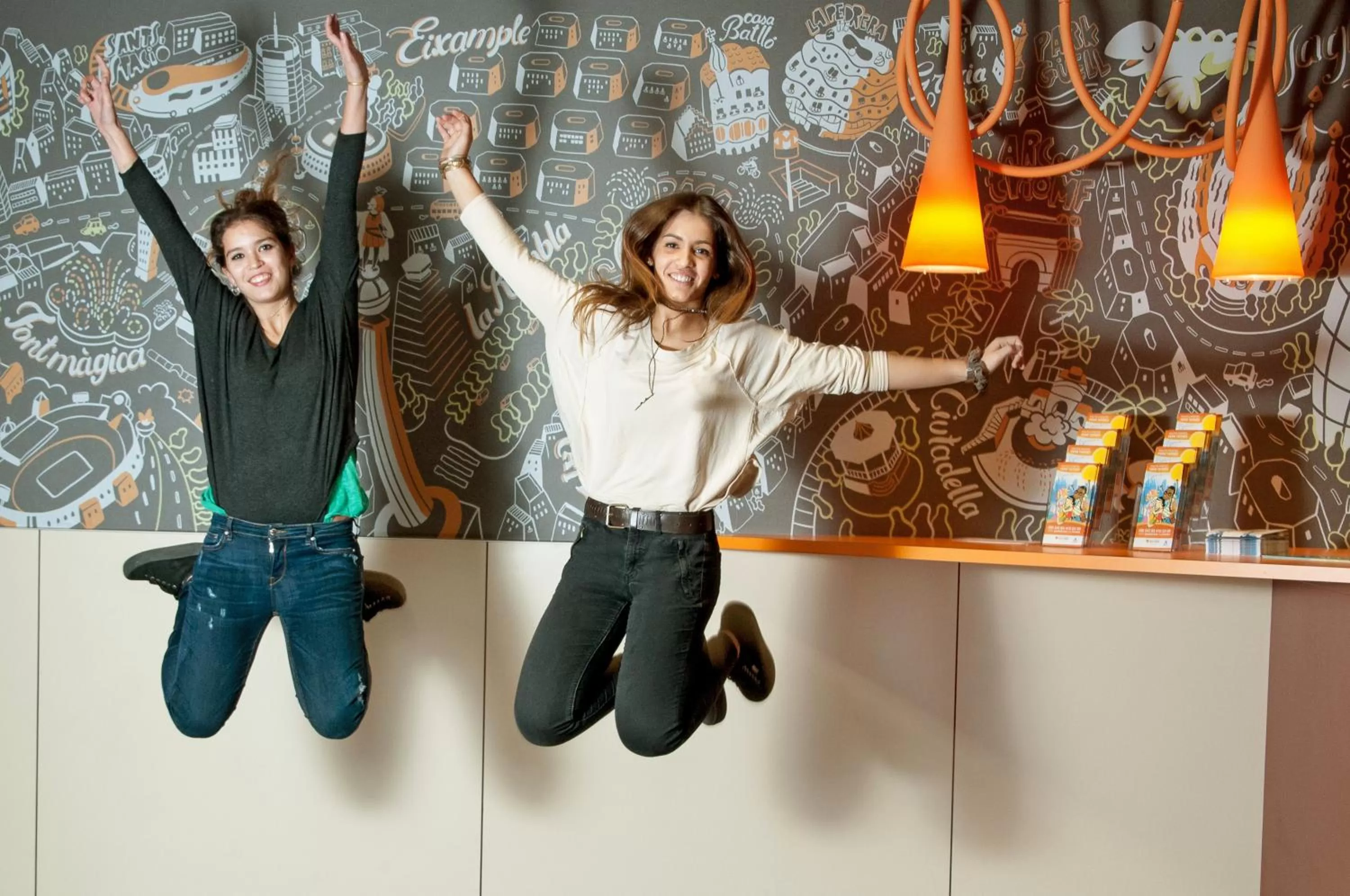 People in Barcelona Pere Tarrés Youth Hostel