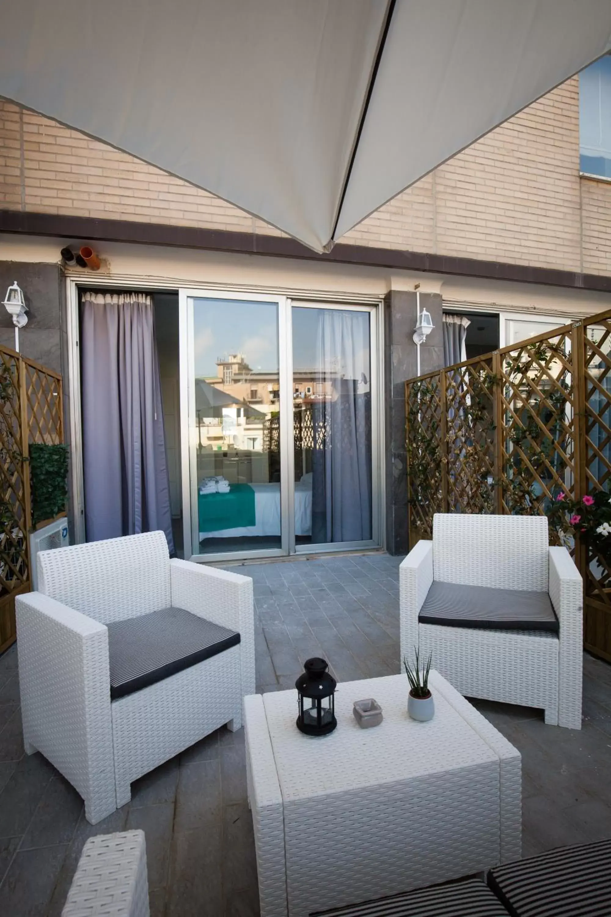 Balcony/Terrace, Seating Area in De Gasperi 55