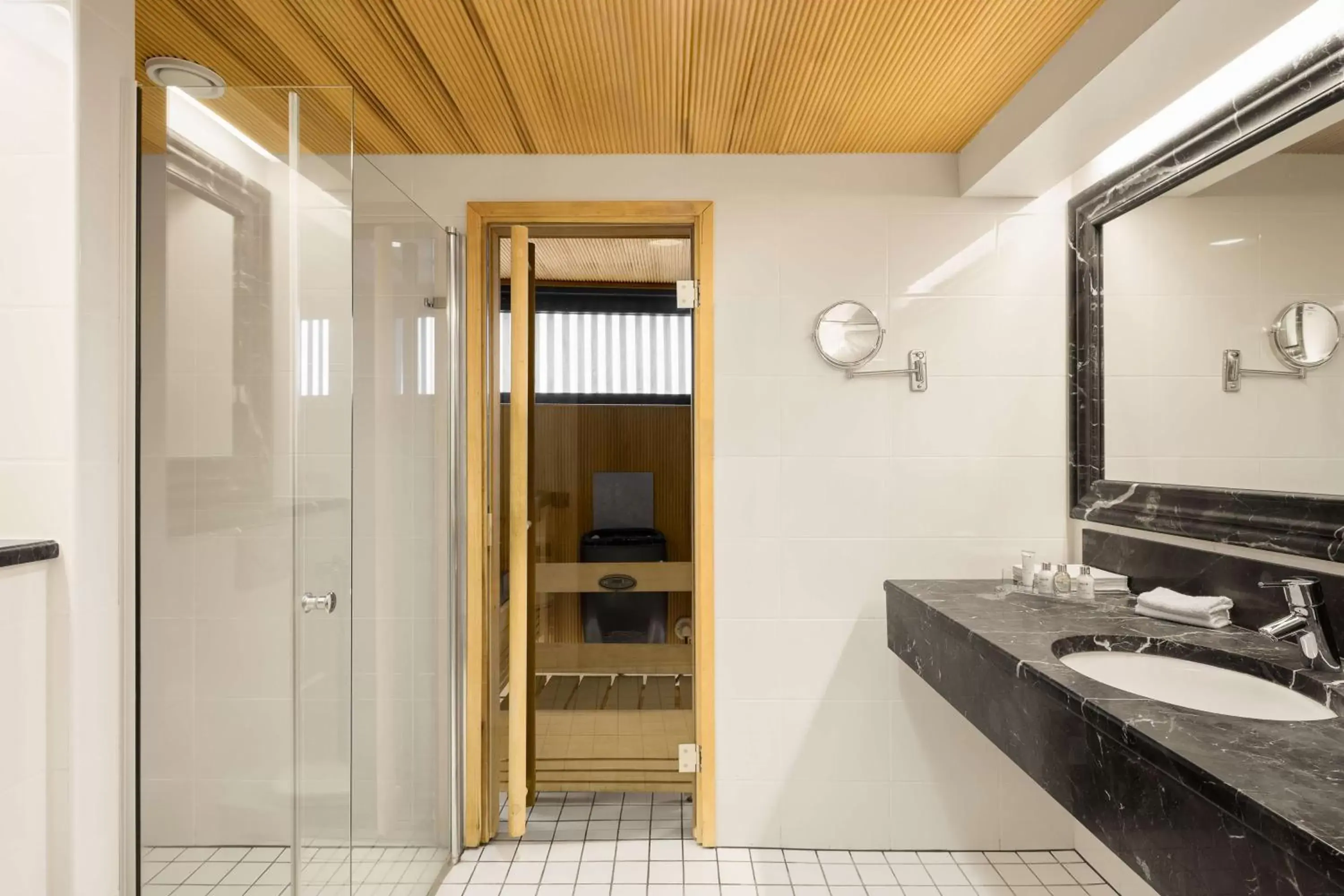 Sauna, Bathroom in Radisson Blu Marina Palace Hotel, Turku