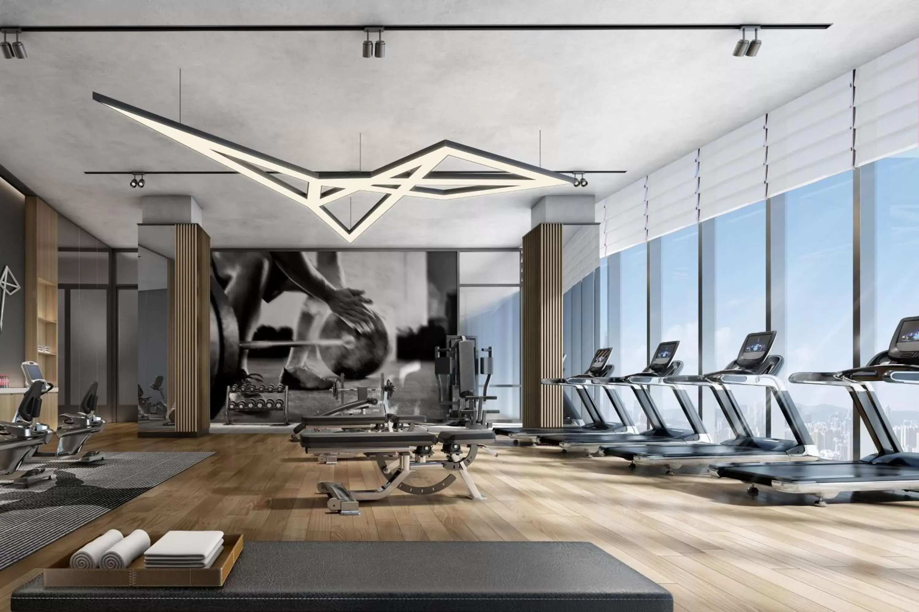 Fitness centre/facilities, Fitness Center/Facilities in Nantong Marriott Hotel