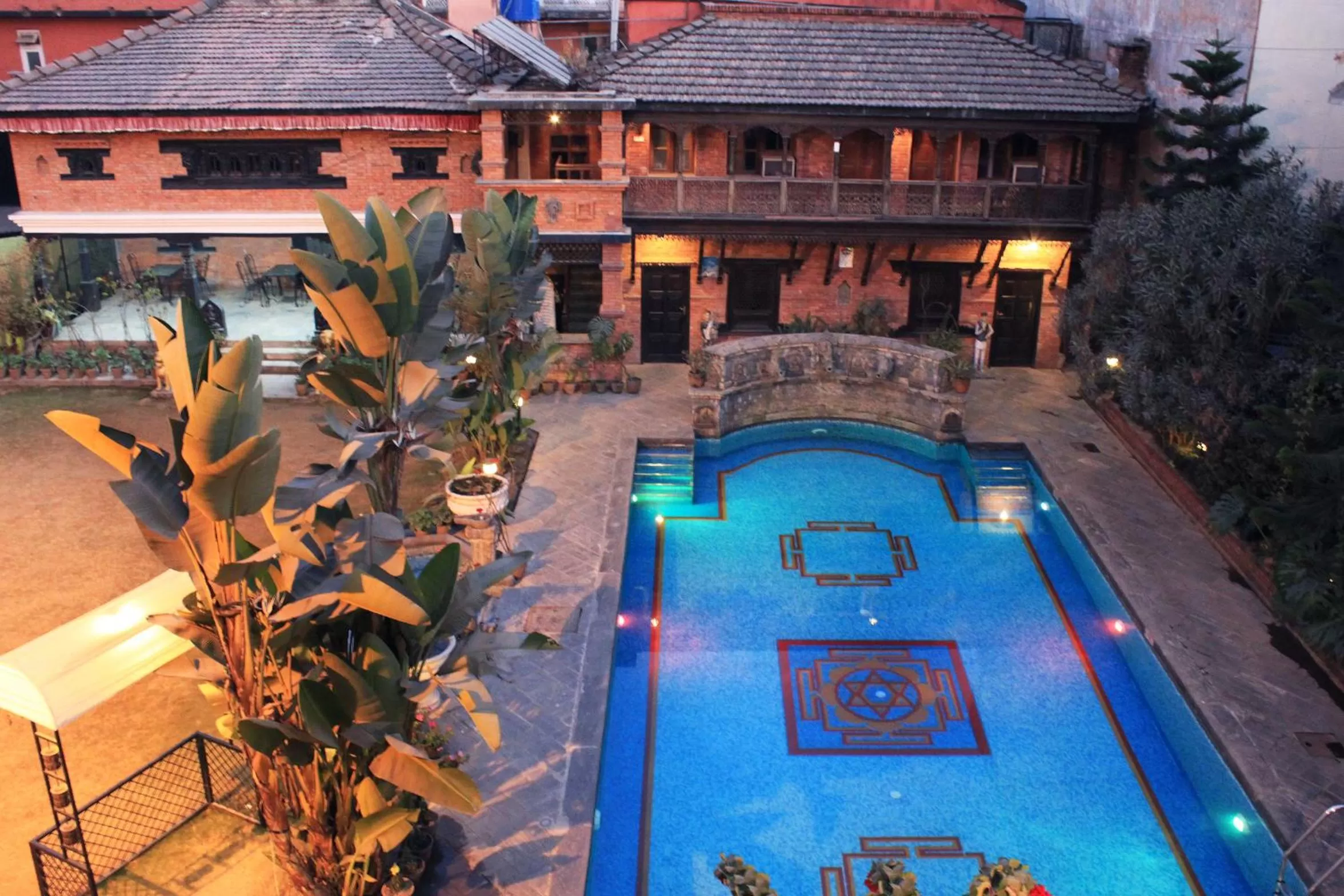 Pool view in Hotel Manaslu