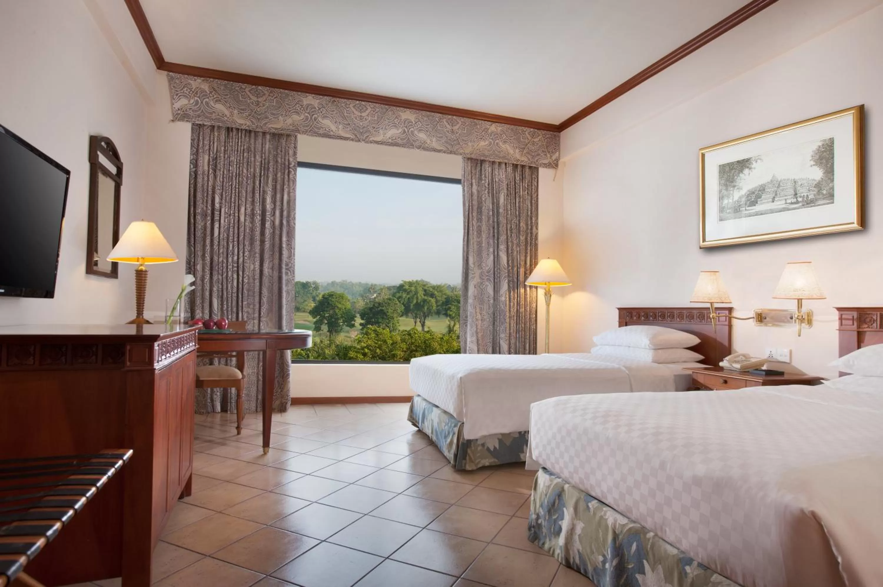 Bed in Hyatt Regency Yogyakarta