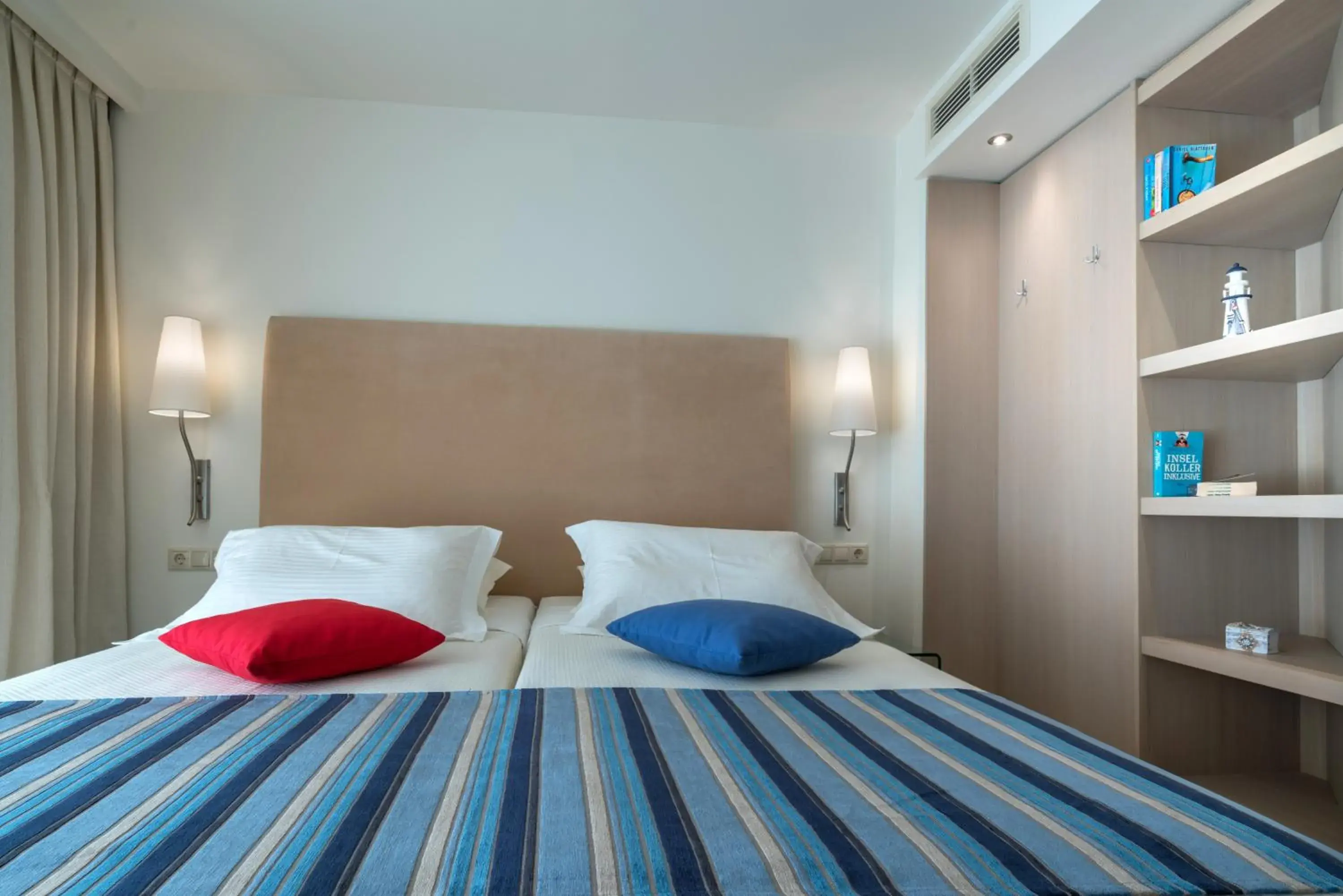Bed in Kriti Beach Hotel