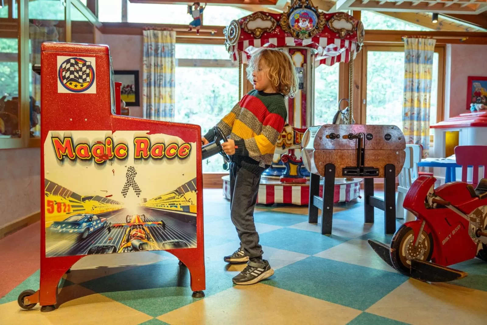 Children play ground in Hotel Restaurant Südrast Dreiländereck
