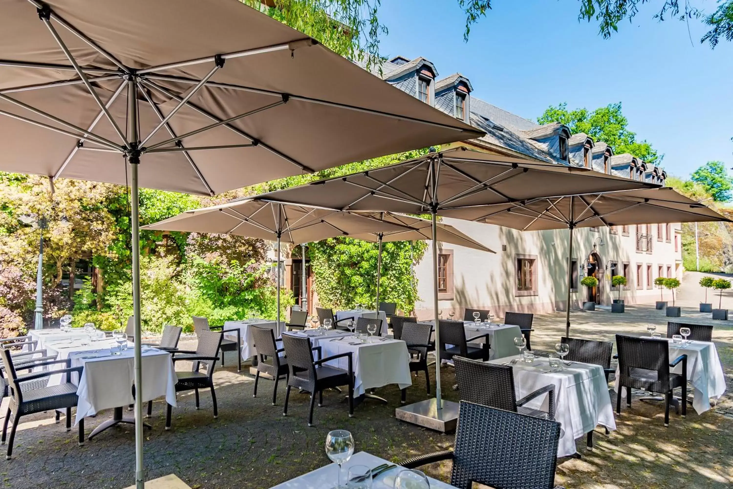 Balcony/Terrace, Restaurant/Places to Eat in Aux Tanneries de Wiltz