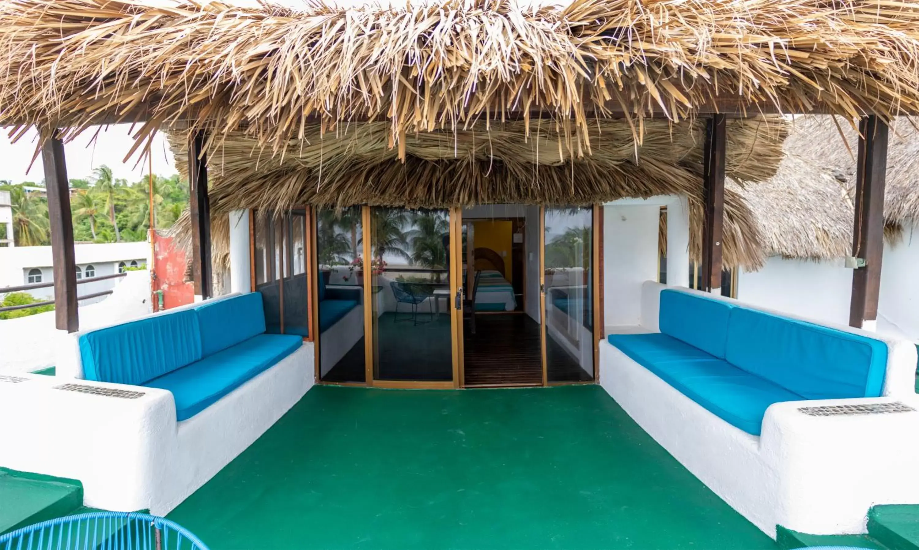 Seating area, Swimming Pool in Hotel Bungalows Acuario