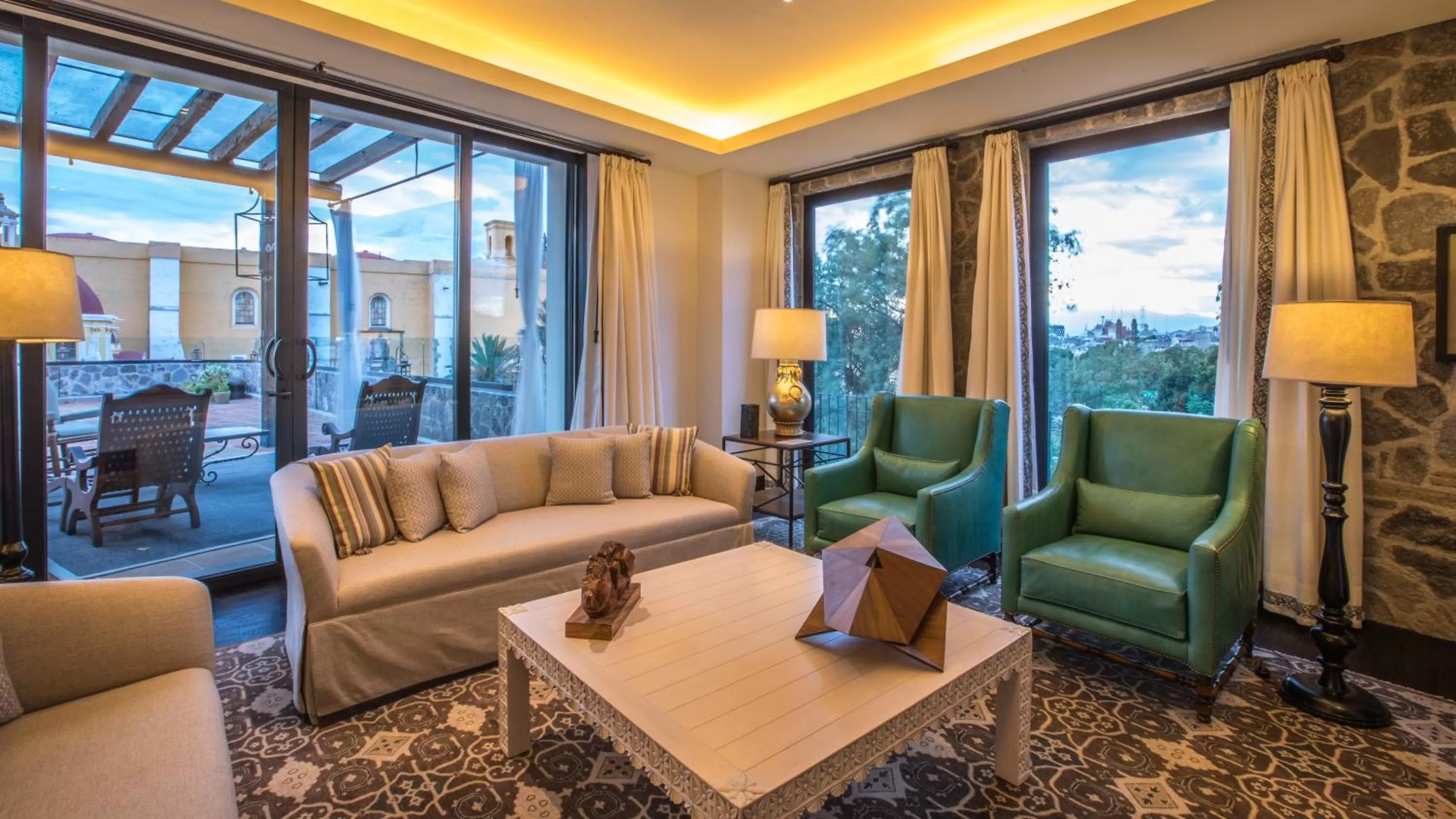 Living room in Banyan Tree Puebla