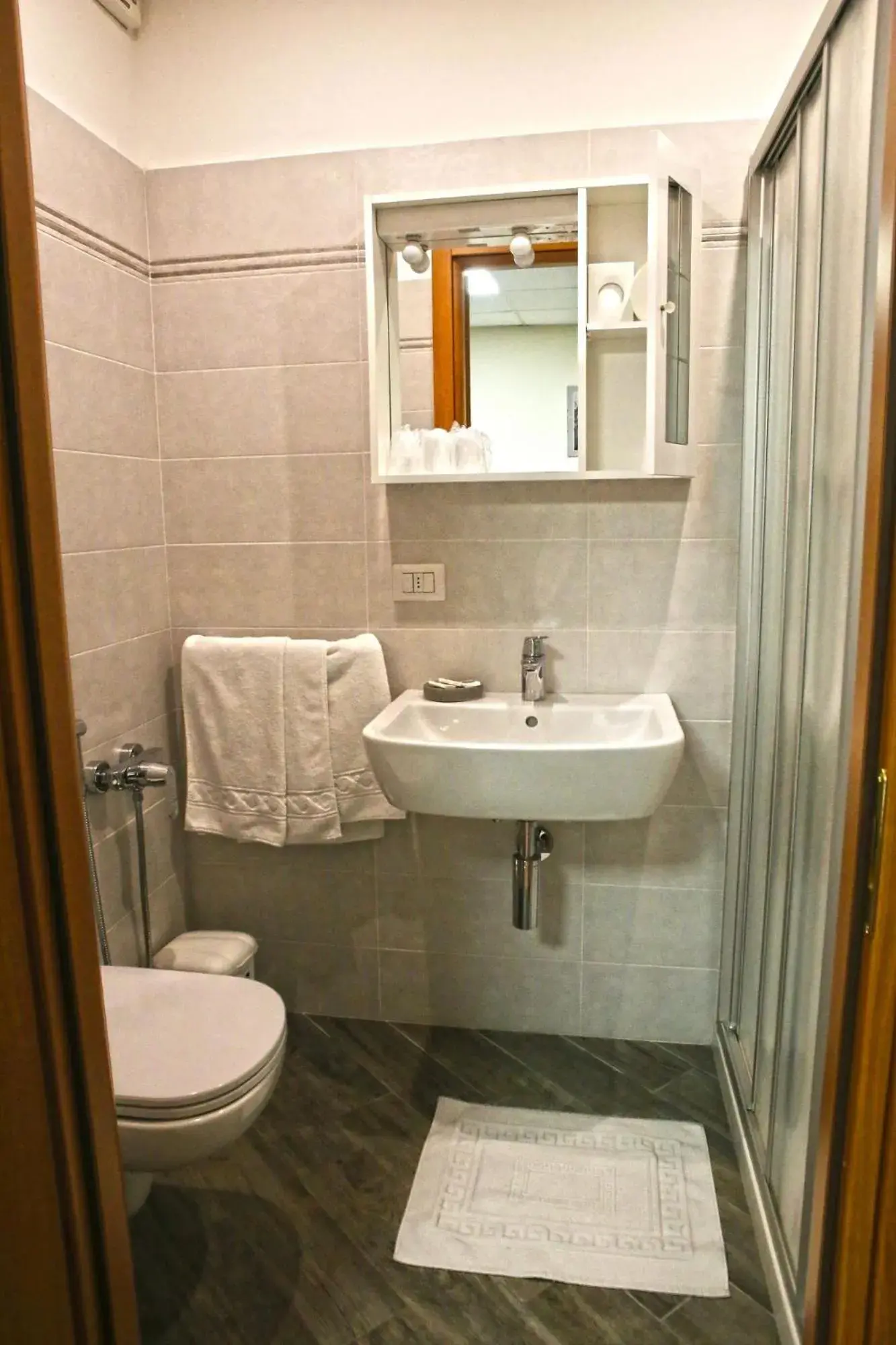 Shower, Bathroom in Albergo Gusmeroli