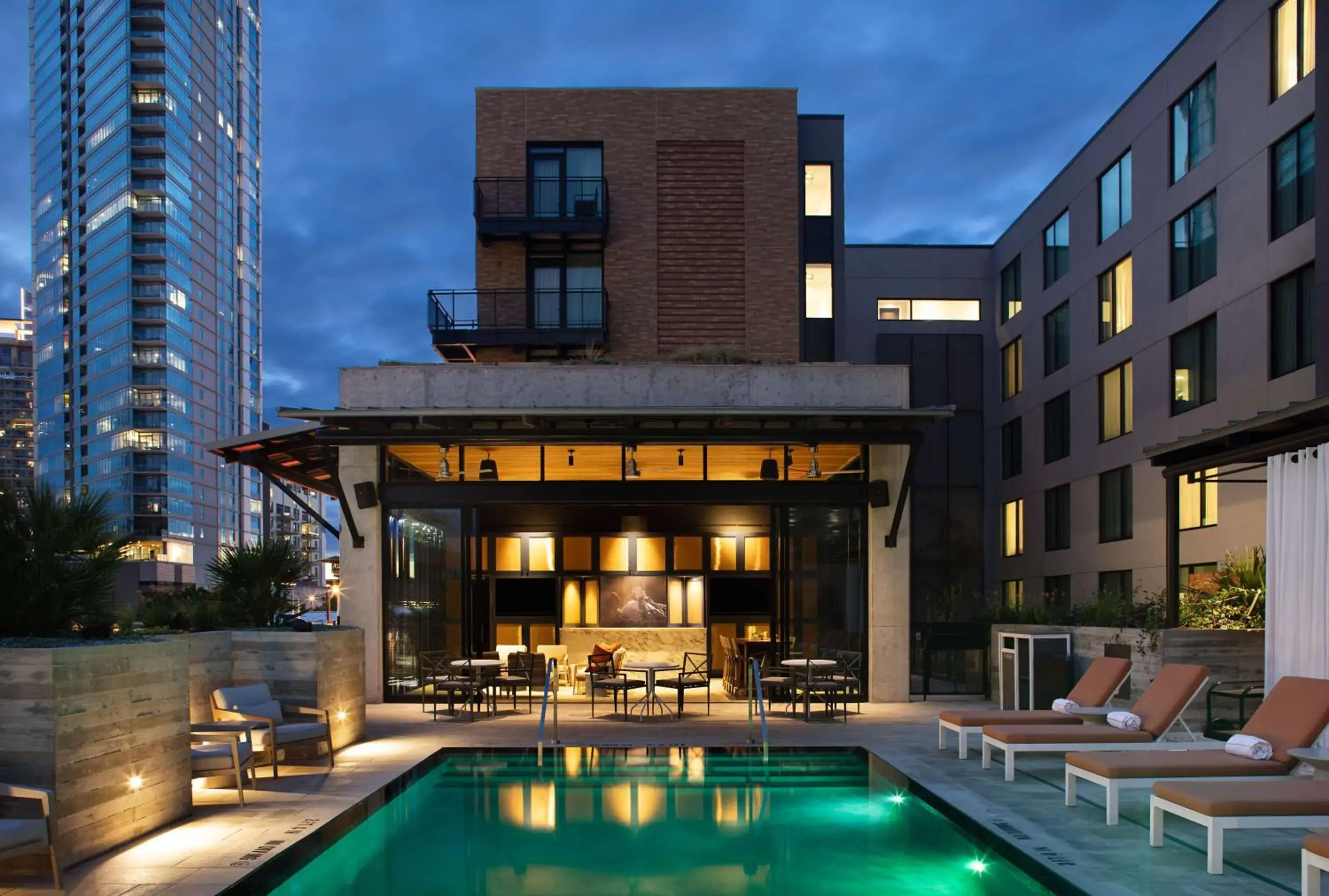 Pool view in Canopy By Hilton Austin Downtown Pool view in Canopy By Hilton Austin Downtown