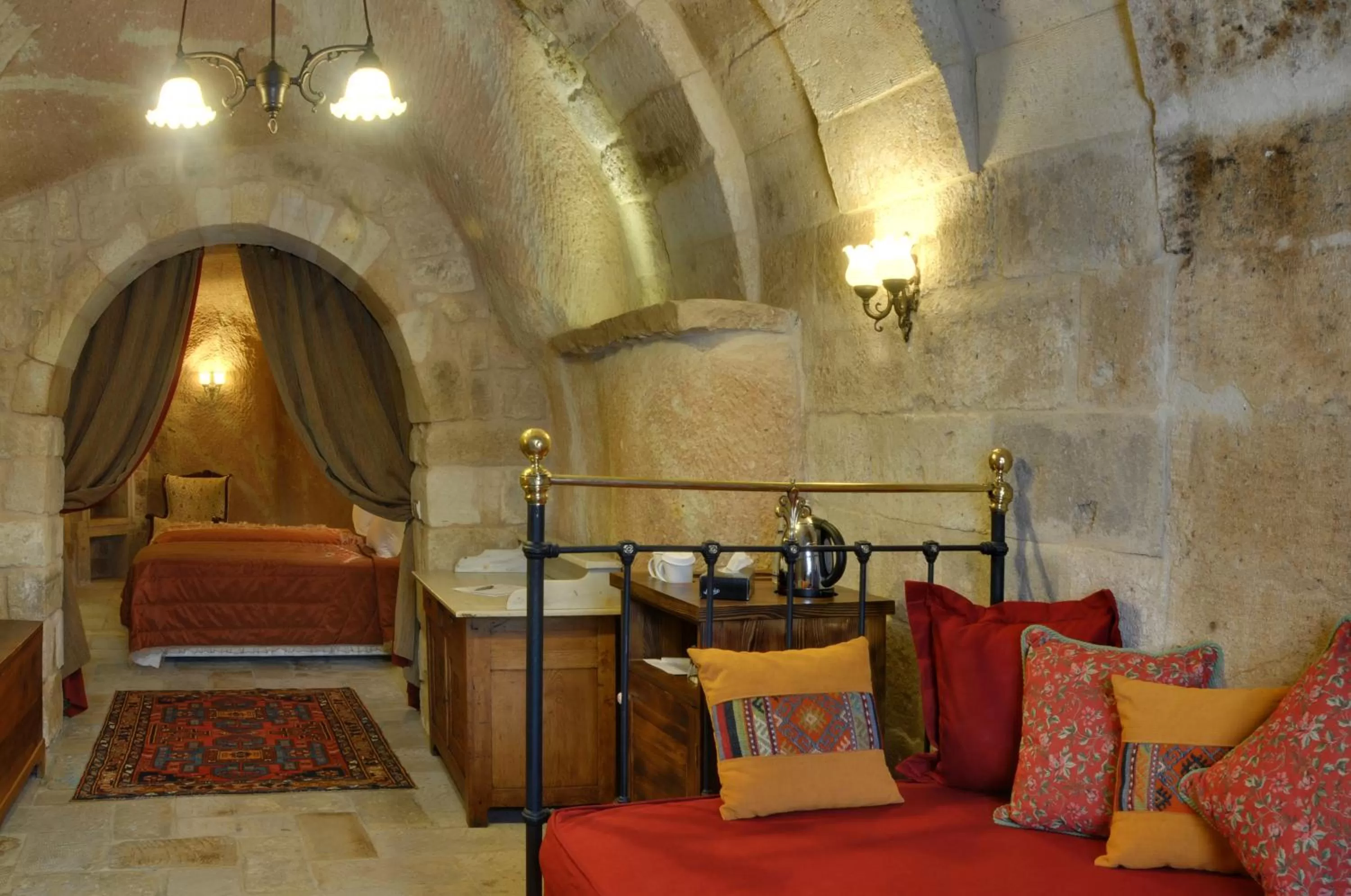 Seating area in Dere Suites Cappadocia