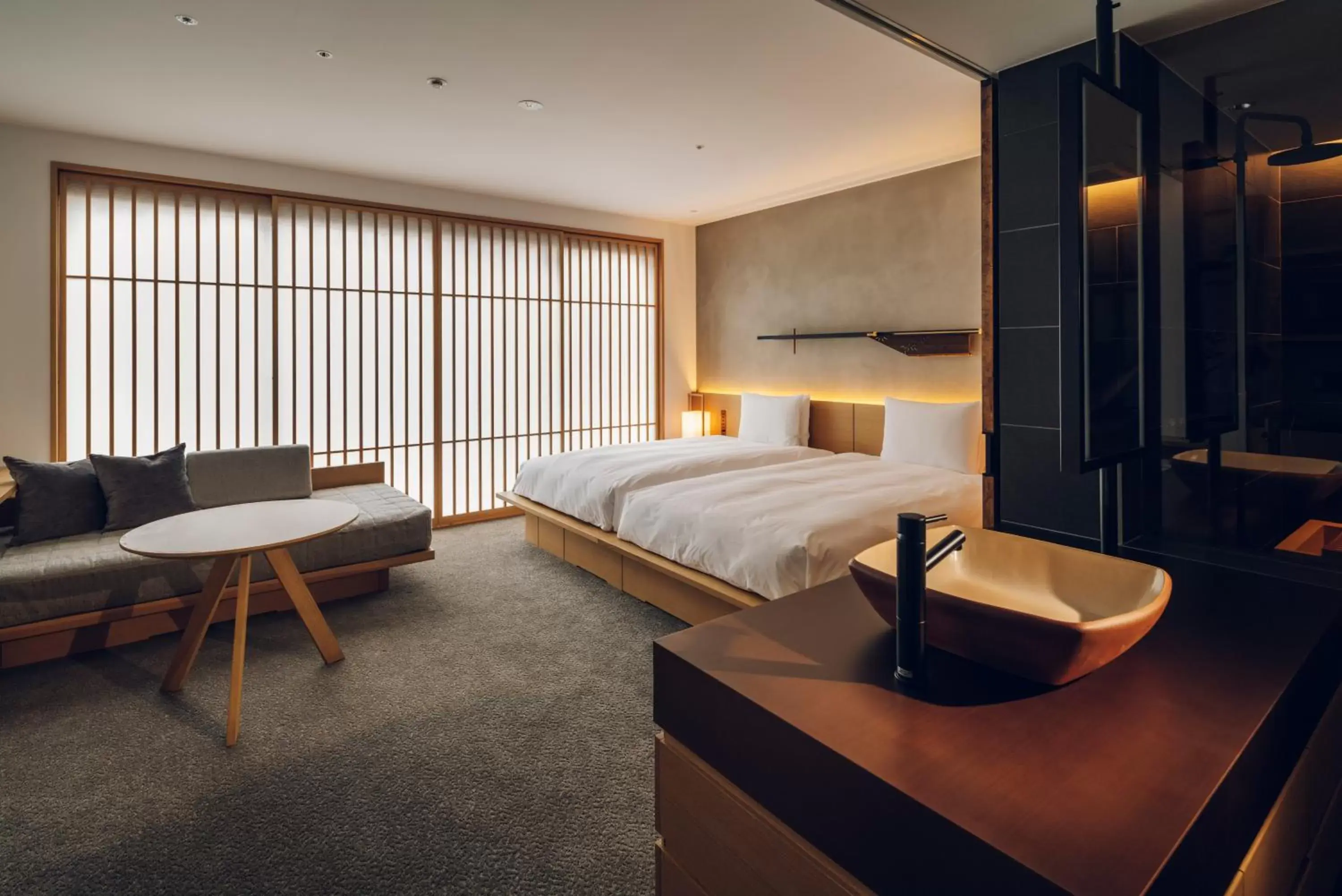 Living room, Bed in nol kyoto sanjo