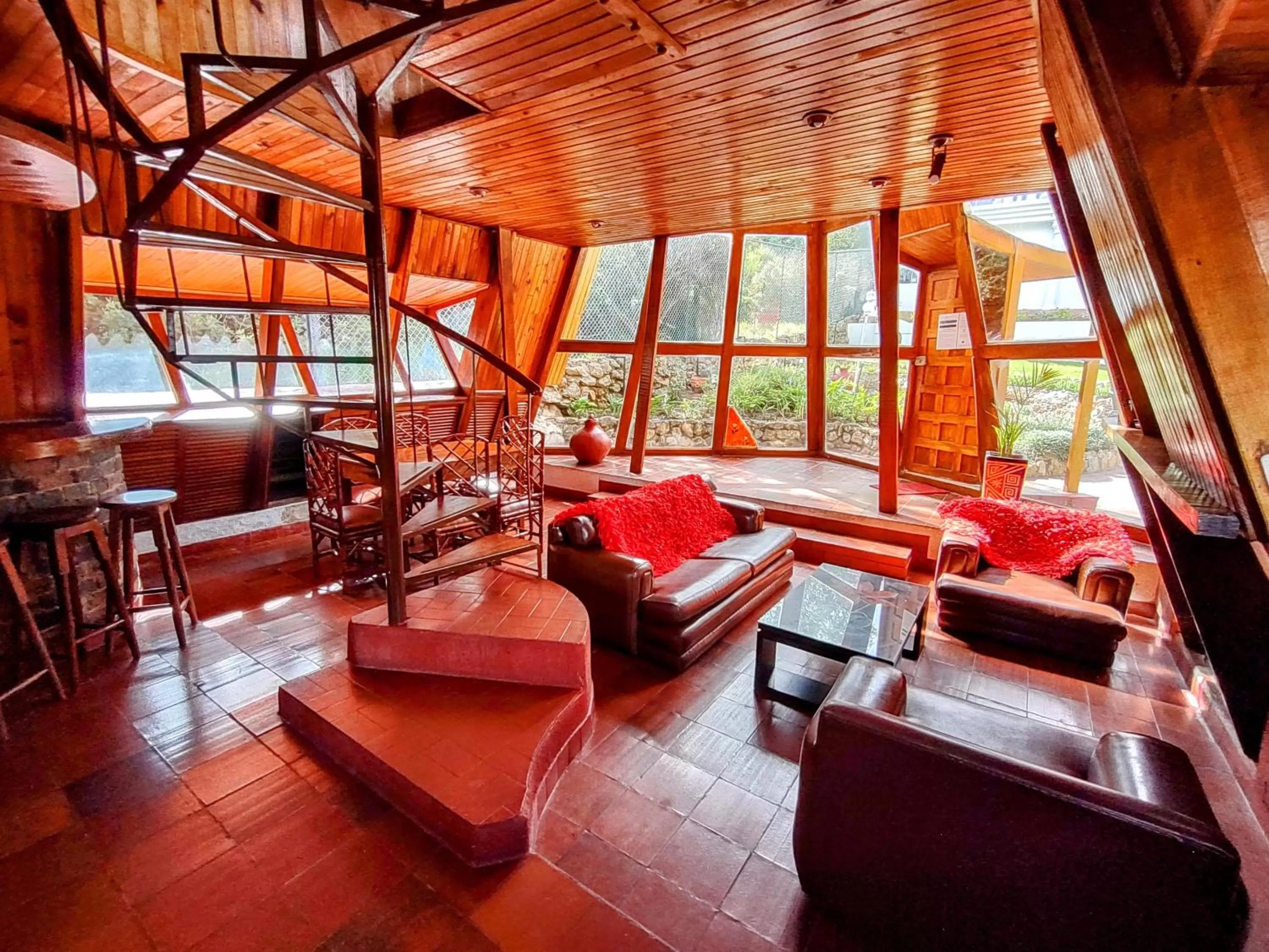 Living room in Refugio Génesis habitaciones Lago de Tota