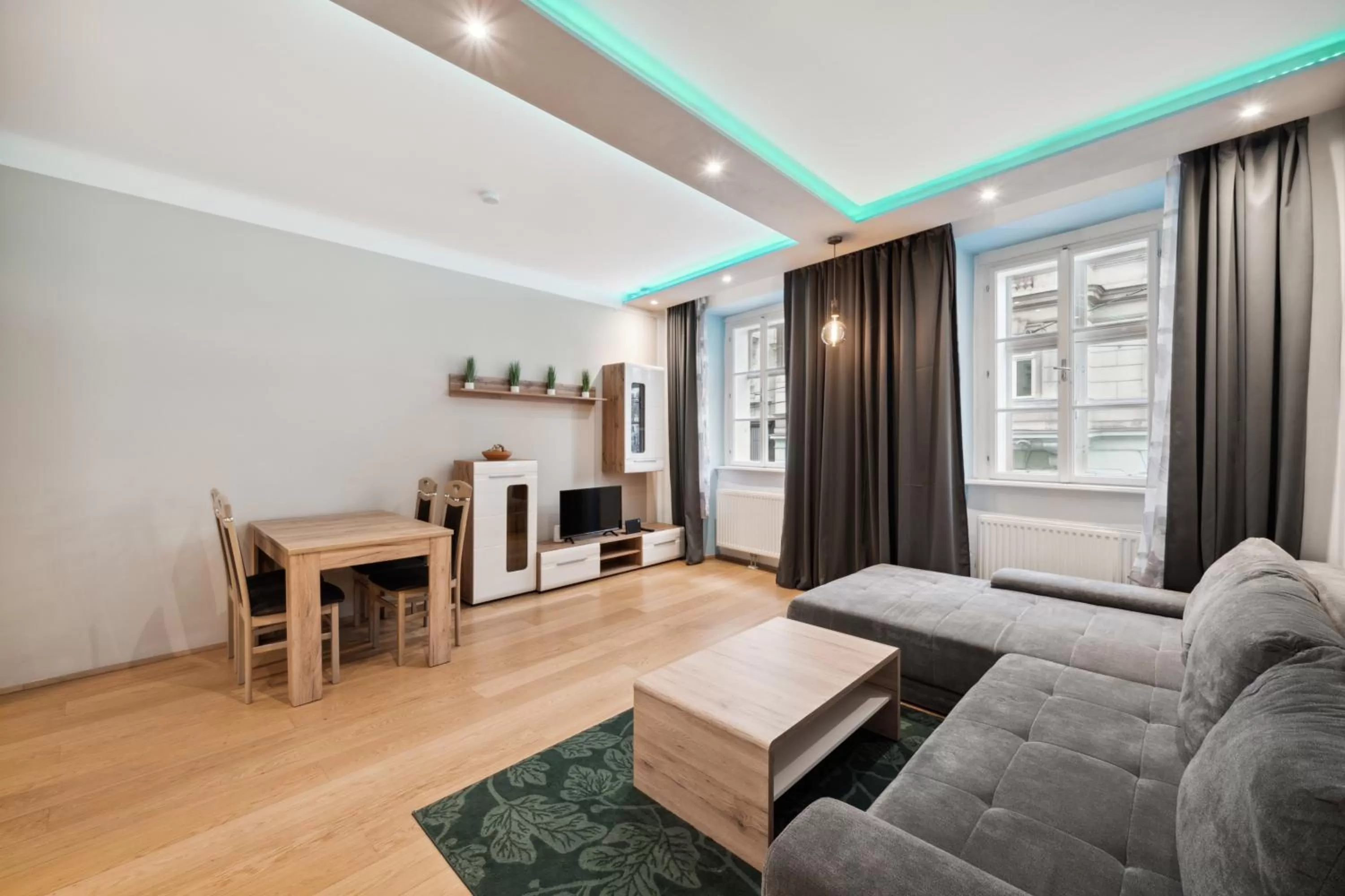 TV and multimedia, Seating Area in Florian's apartments in Mariahilf Vienna