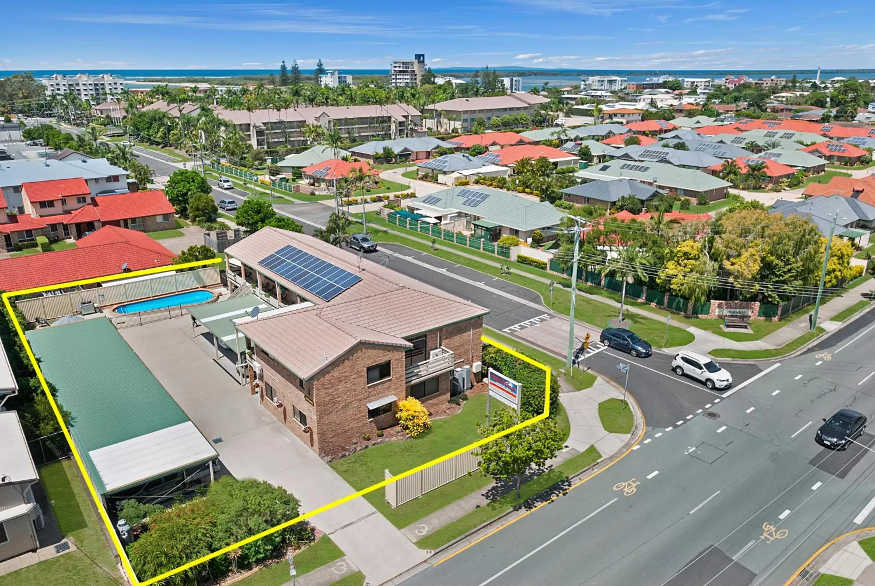 View (from property/room), Bird's-eye View in Golden Beach Motor Inn