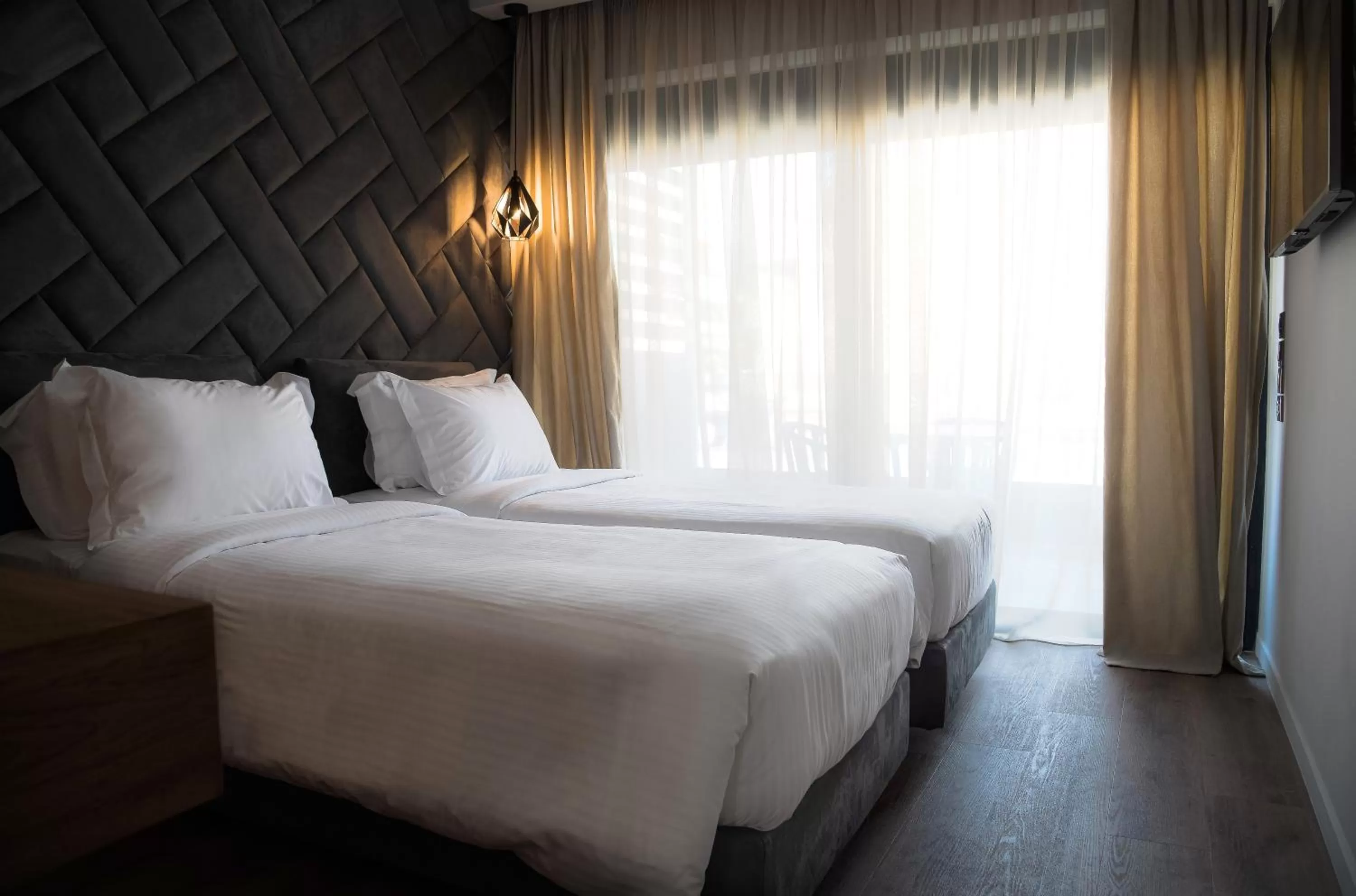 Bed in LUX&EASY Athens Downtown Apartments