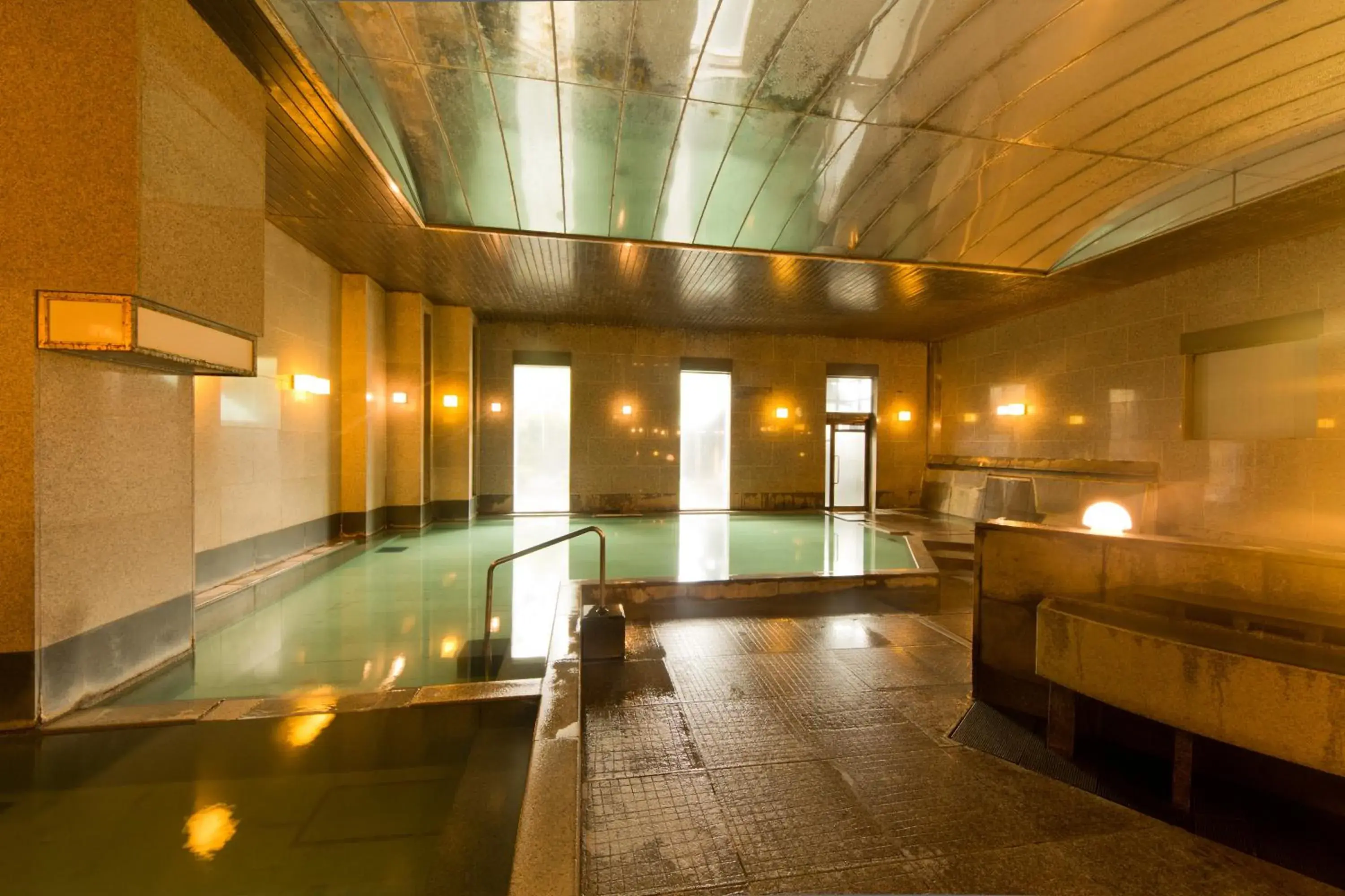 Hot Spring Bath, Swimming Pool in Kusatsu Onsen Hotel Village