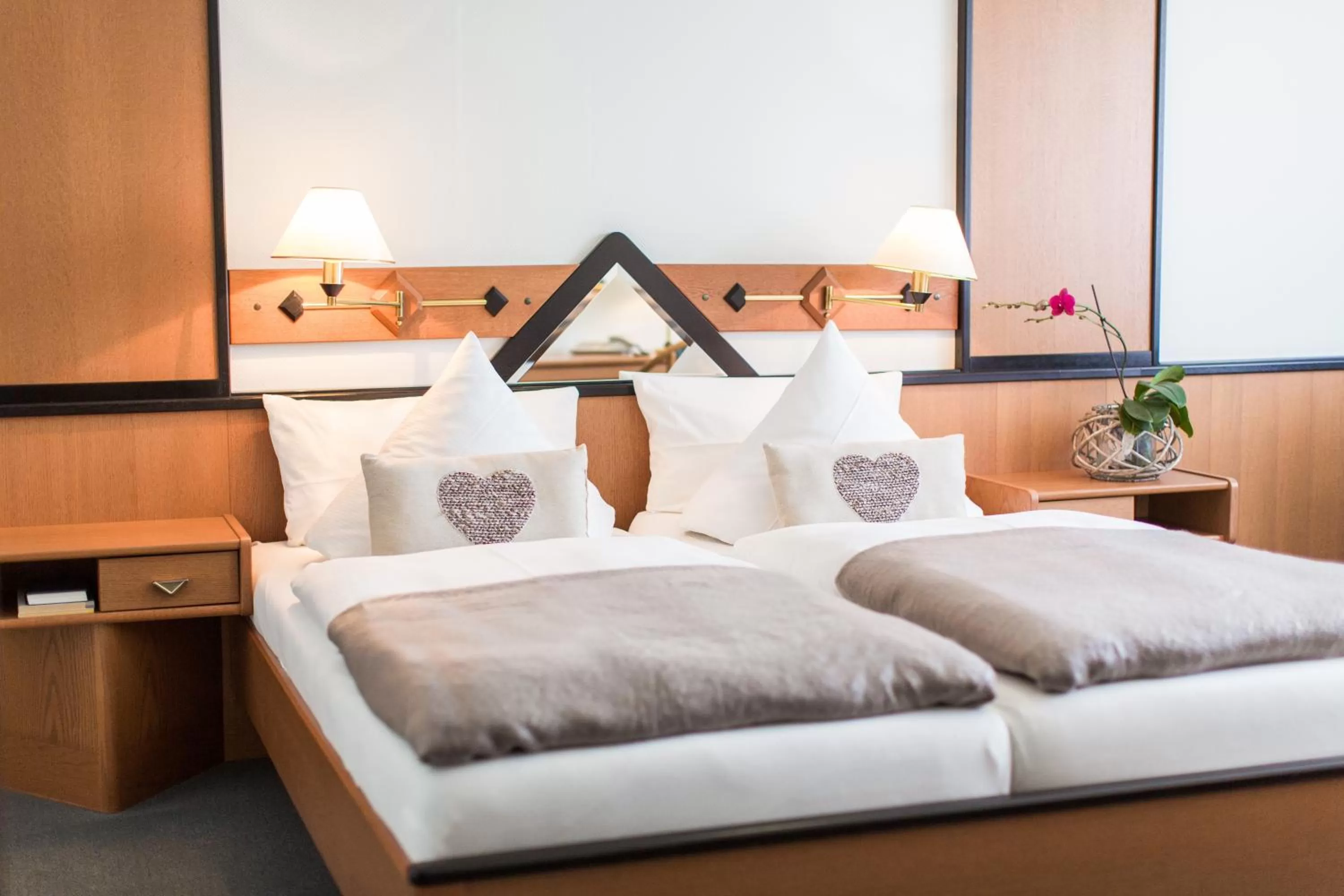 Bed in Hotel Kristall