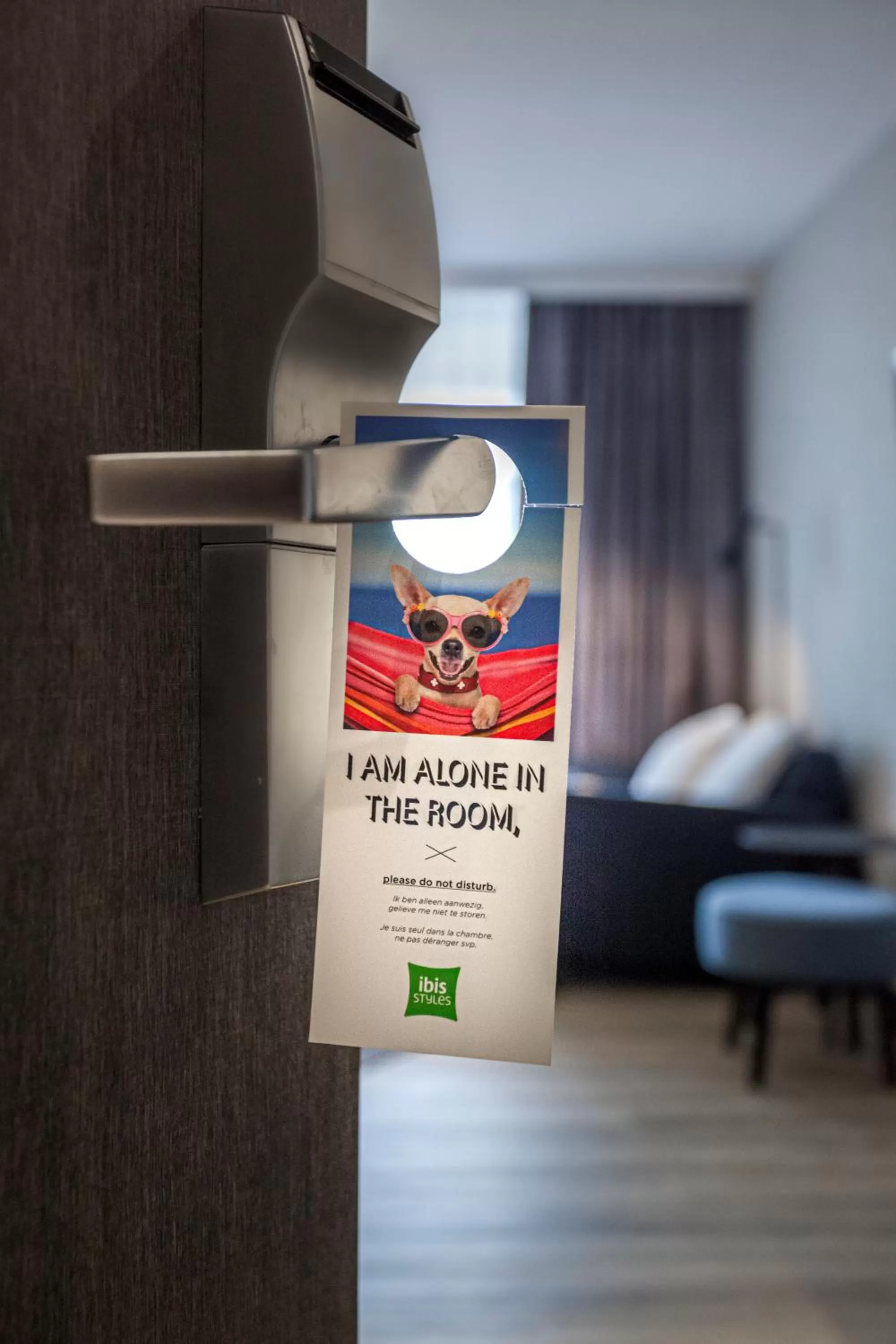 Decorative detail, Bed in ibis Styles Den Haag Scheveningen