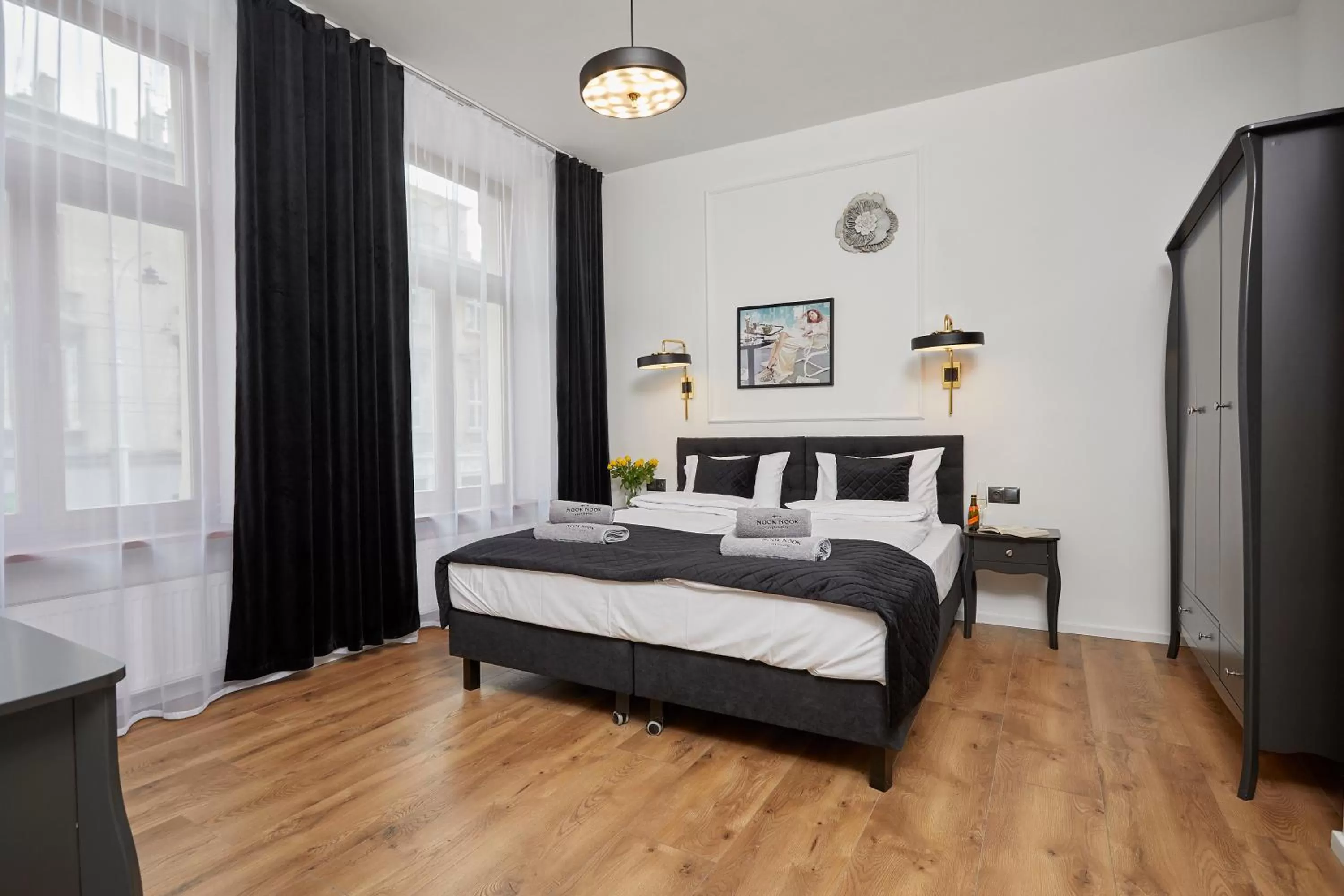 Bed in NOOK NOOK Apartments Katarzyny 2