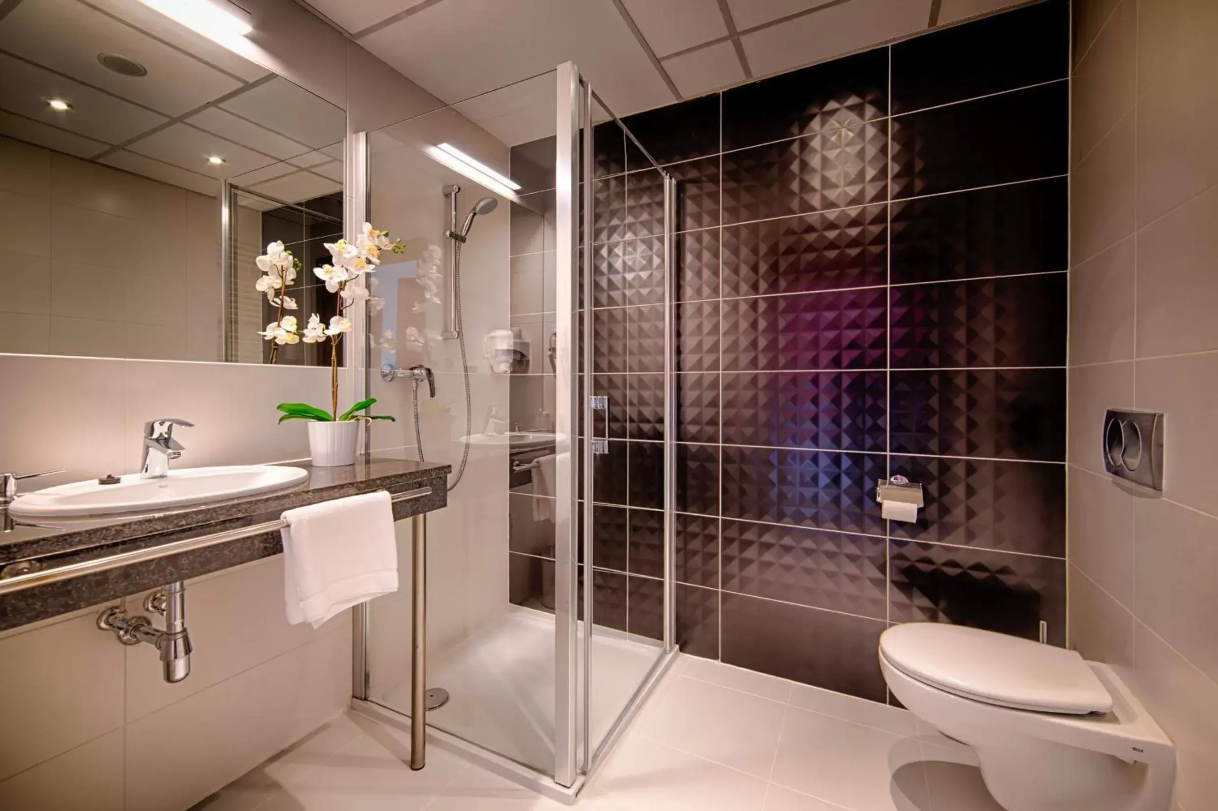 Shower, Bathroom in Focus Hotel Premium Gdańsk