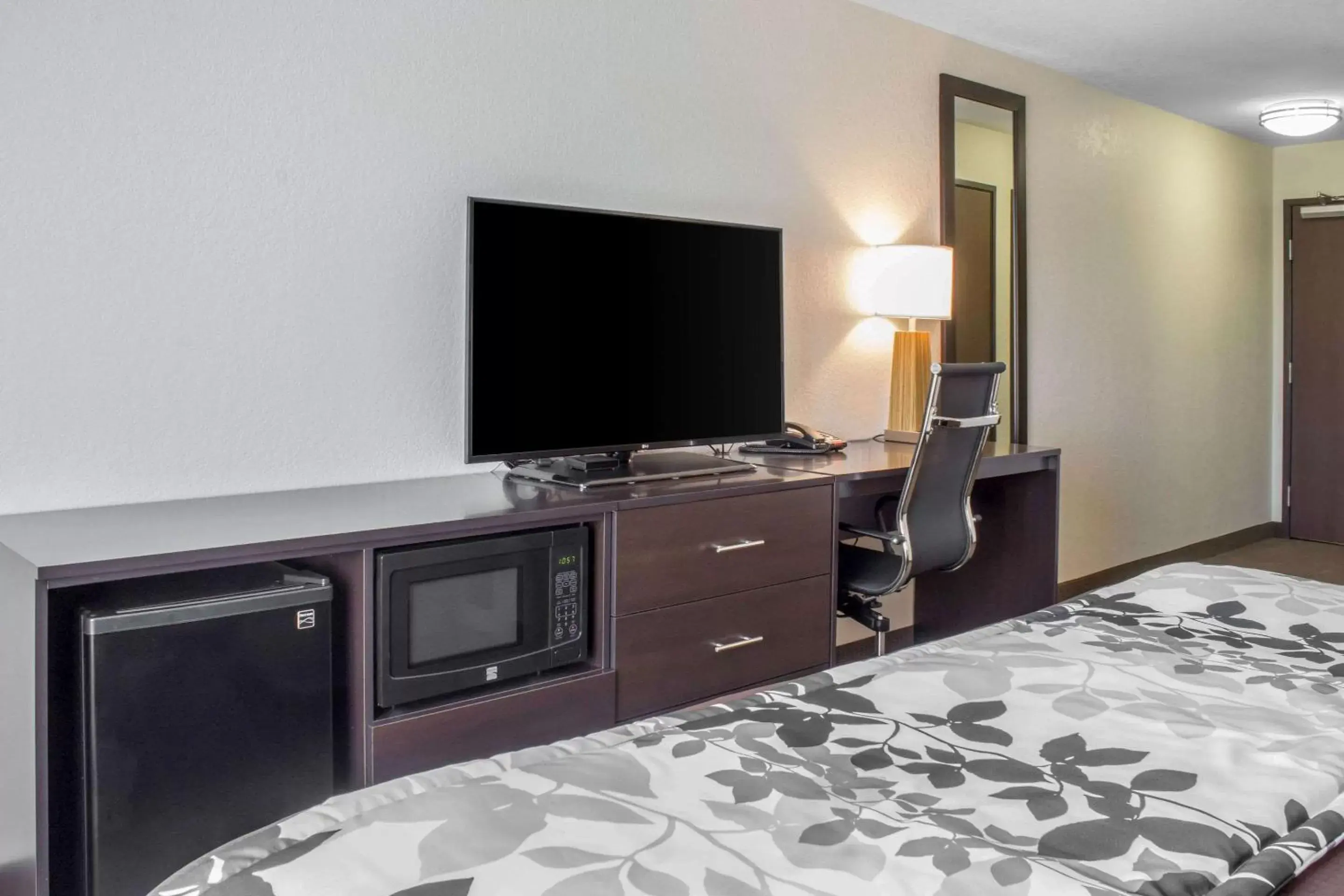 Bedroom, TV/Entertainment Center in Sleep Inn & Suites Fort Dodge