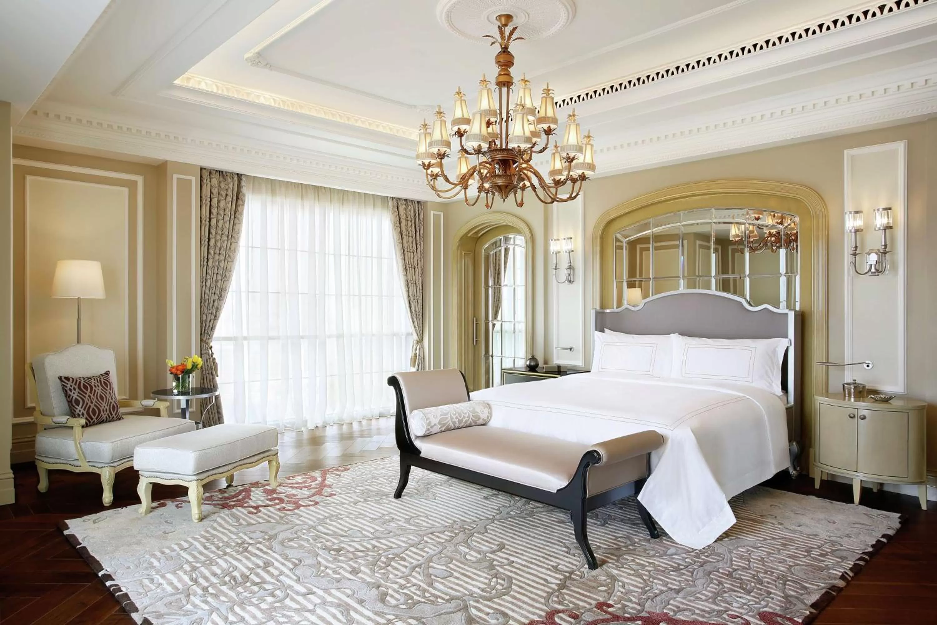 Living room, Bed in Al Habtoor Palace - Preferred Hotels & Resorts