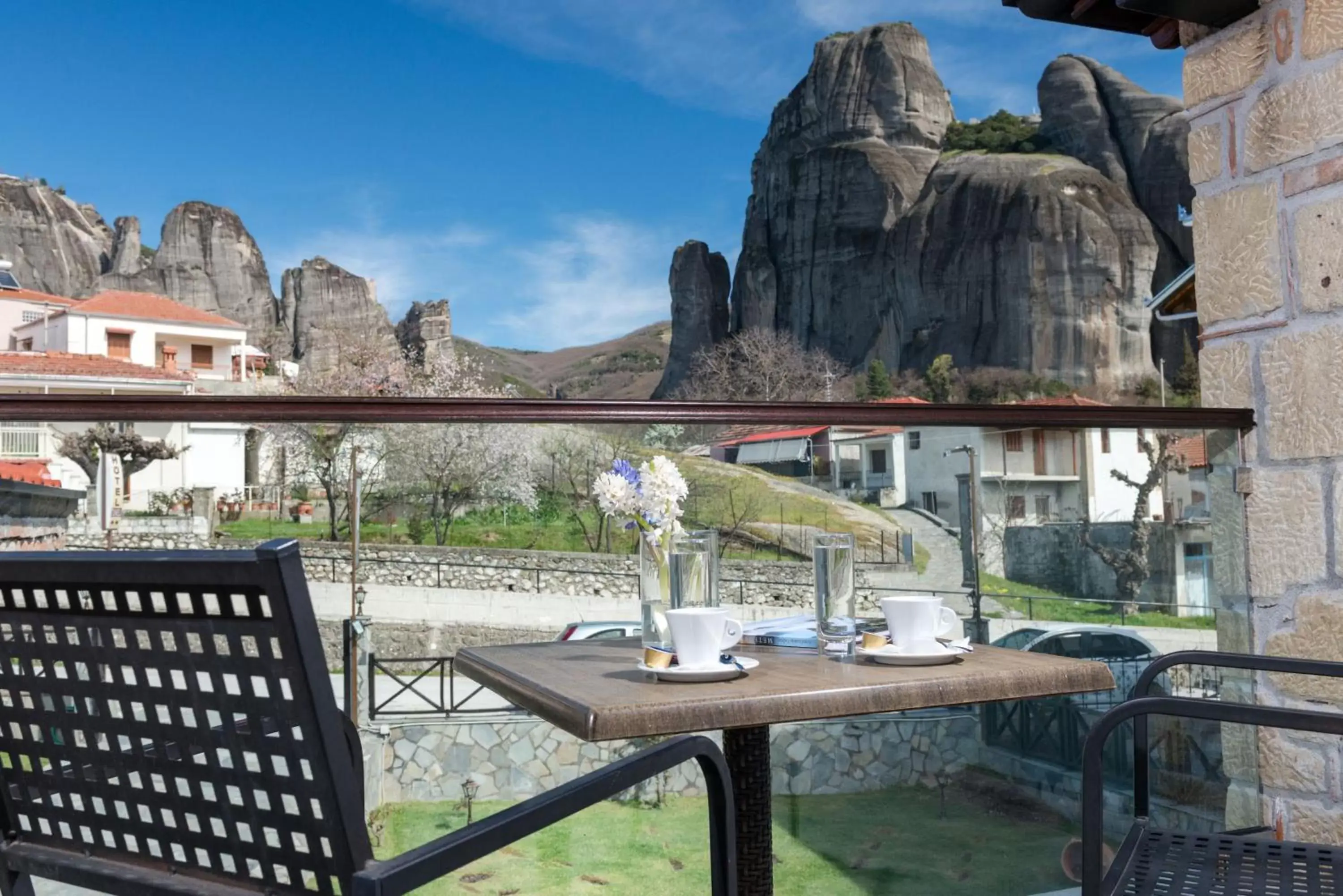 Balcony/Terrace in Tsikeli Boutique Hotel Meteora - Adults Friendly