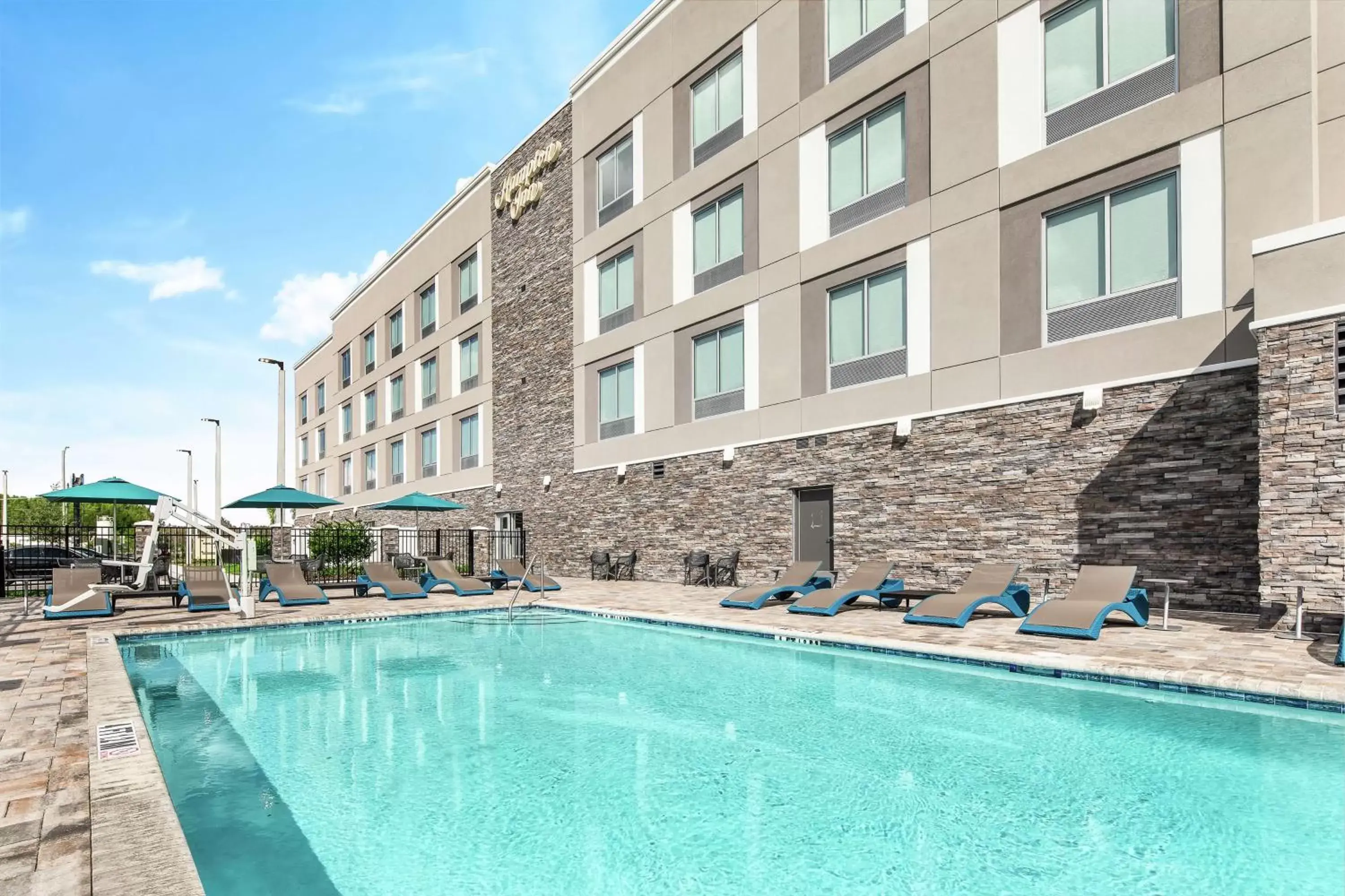 Pool view in Hampton Inn Odessa Trinity Pool view in Hampton Inn Odessa Trinity