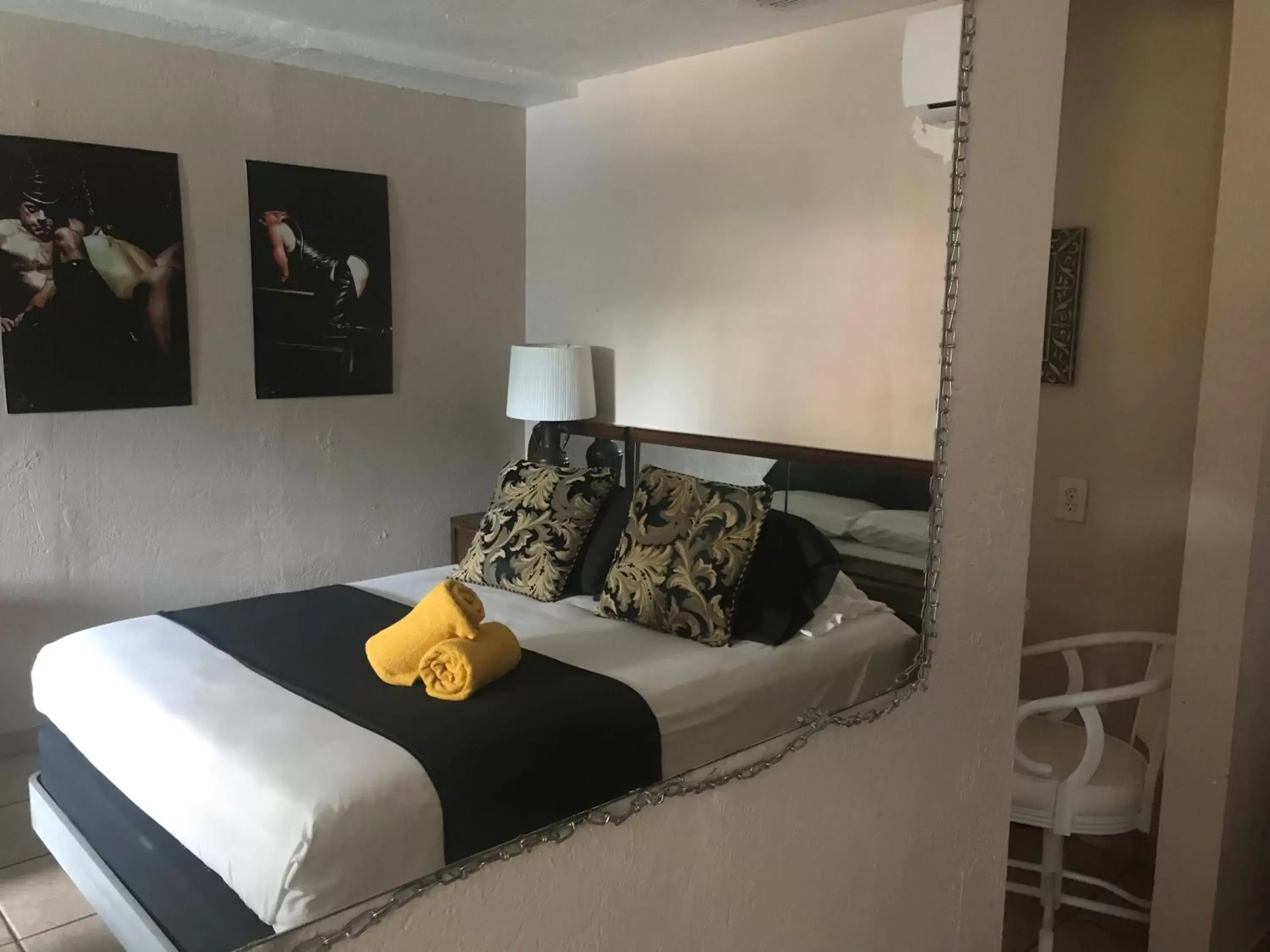 Bed in INN LEATHER GUEST HOUSE-GAY MALE ONLY