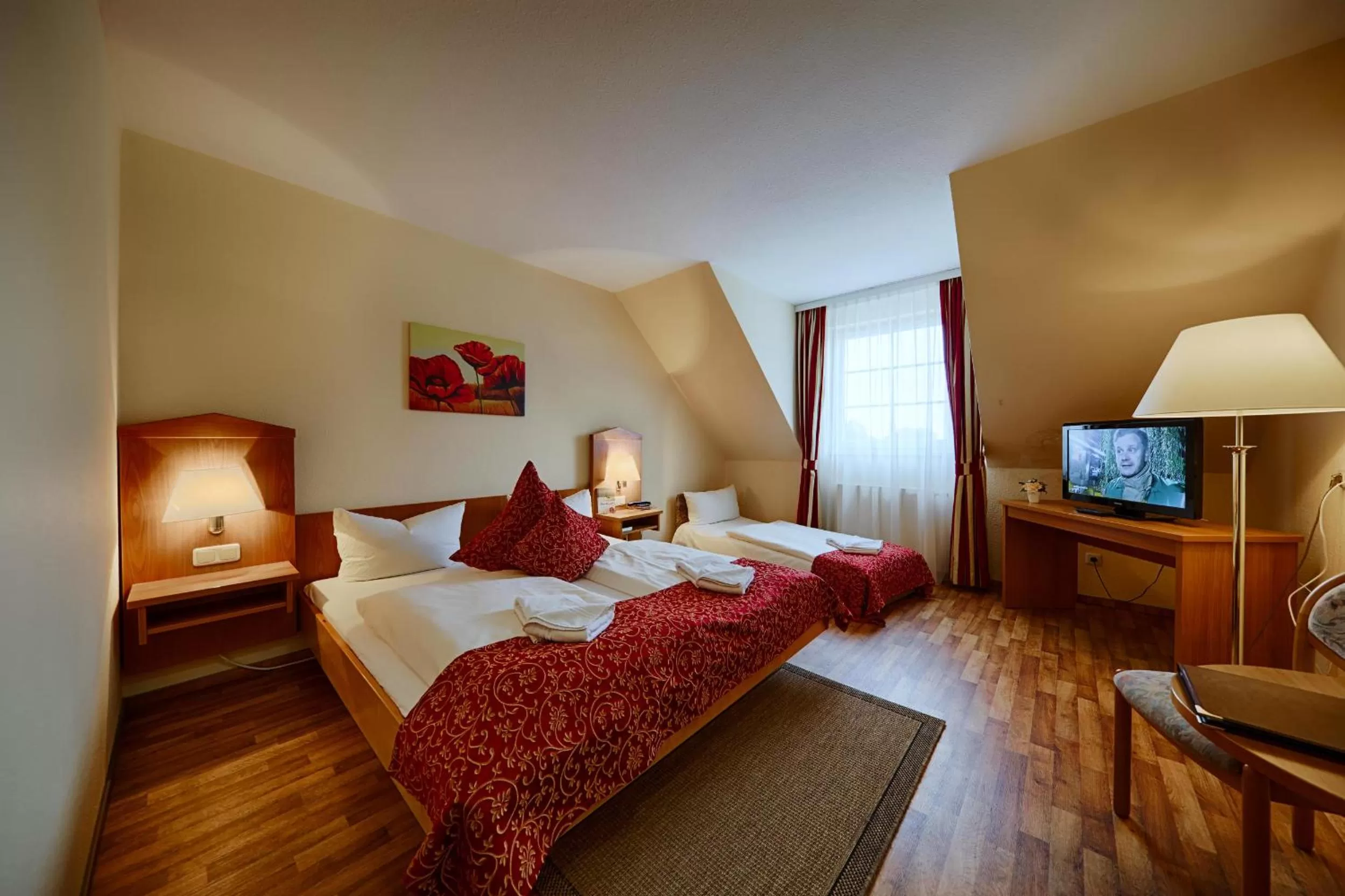 Photo of the whole room, Bed in Hotel Auerhahn