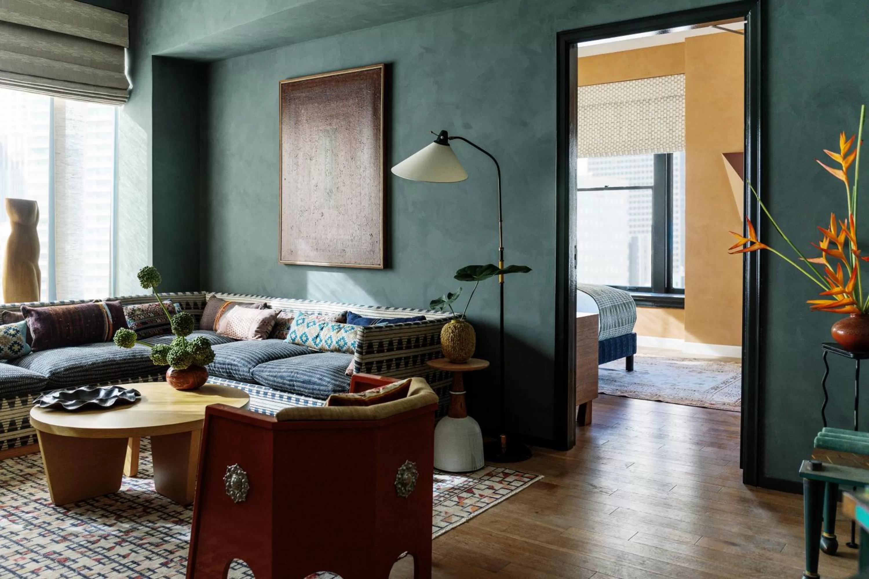 Living room in Downtown Los Angeles Proper Hotel, a Member of Design Hotels