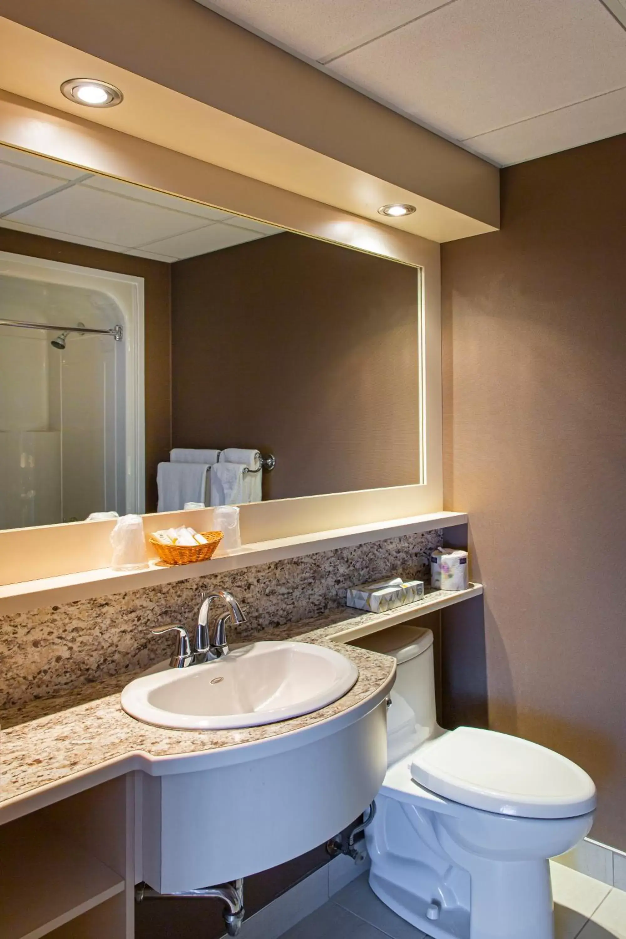 Toilet, Bathroom in Hotel L'Oiseliere Montmagny