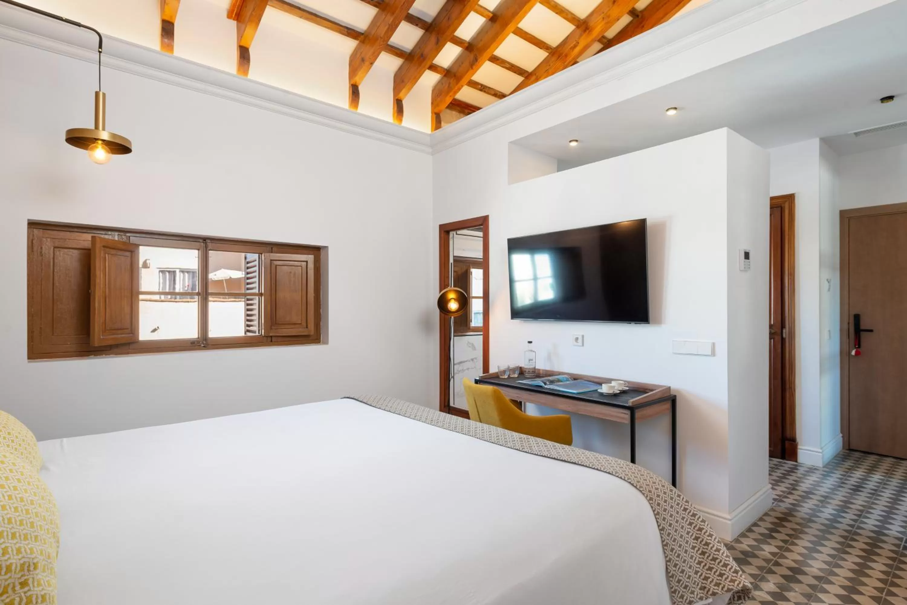 Bedroom, Bed in Hotel Can Quetglas