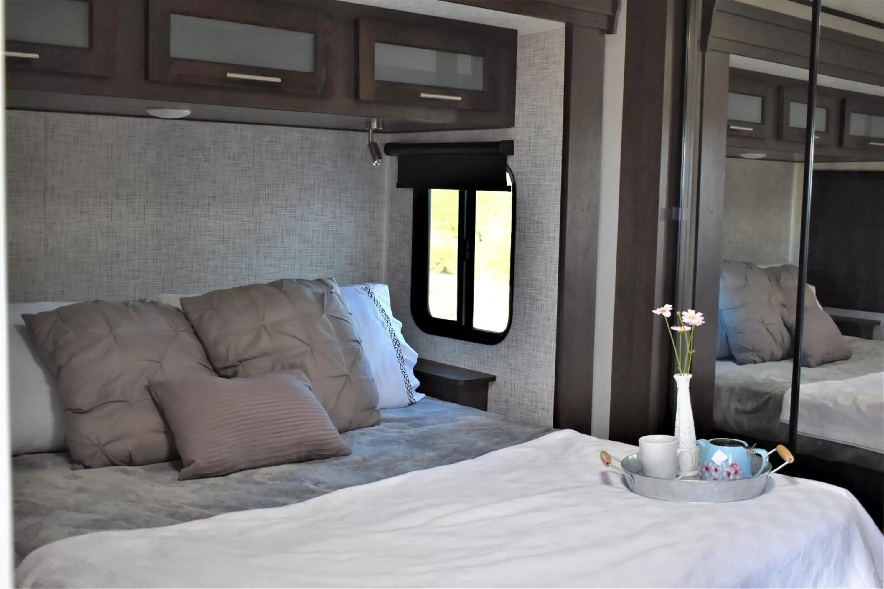 Bed in Grand Canyon RV Glamping
