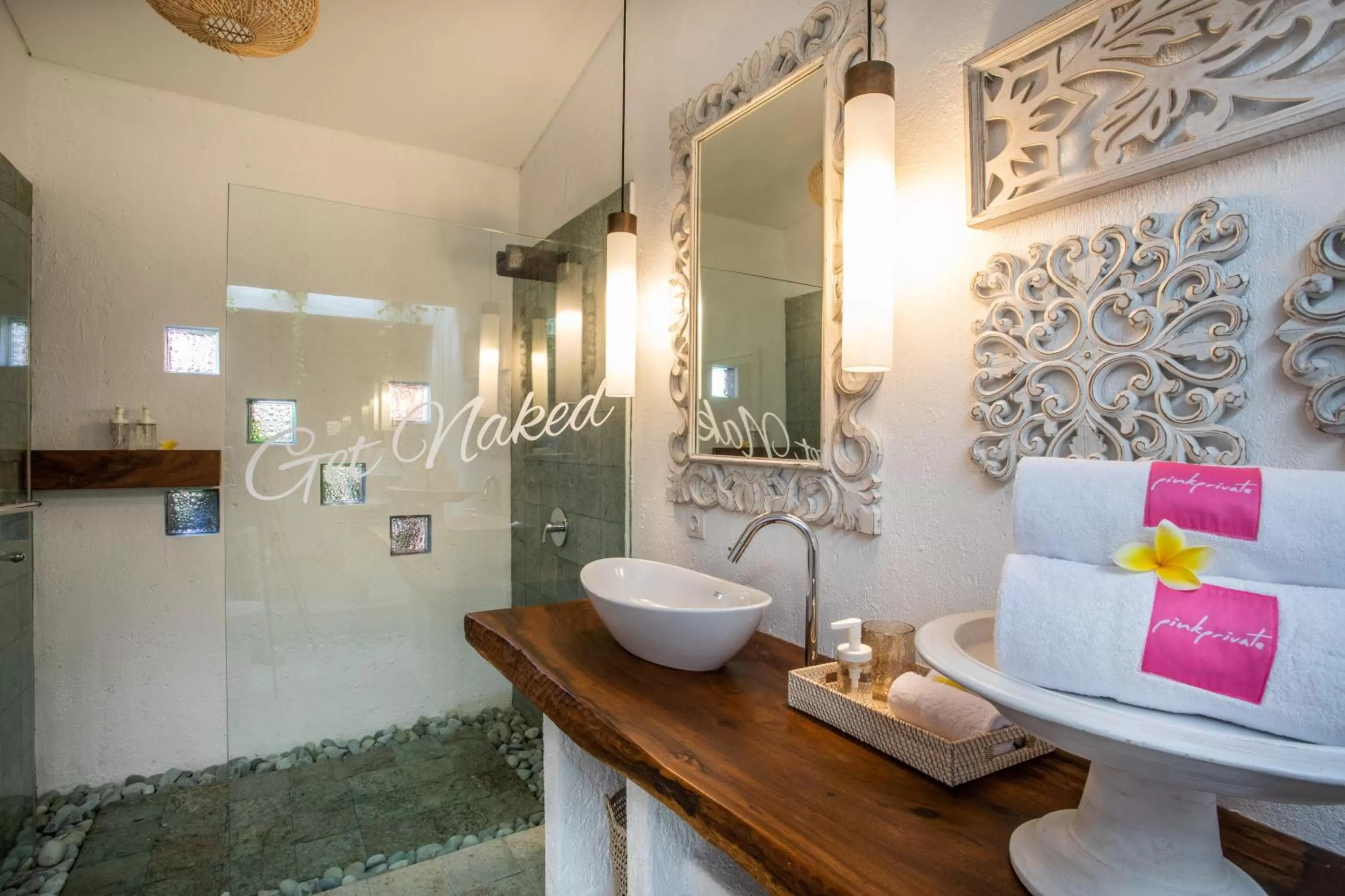 Bathroom in PinkPrivate Sanur - for Cool Adults Only