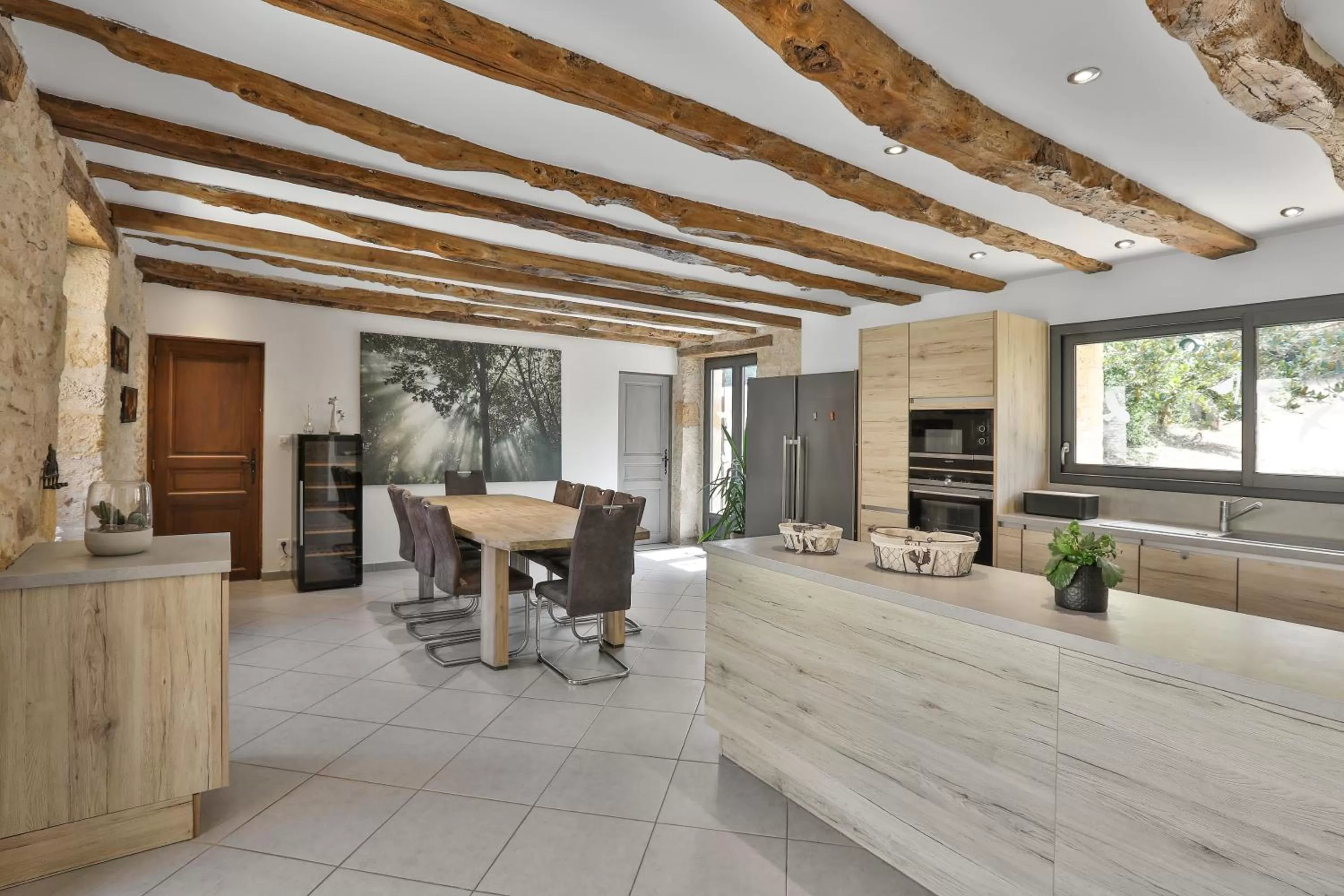 Communal kitchen in Ferme des Petites Oreilles 4 étoiles