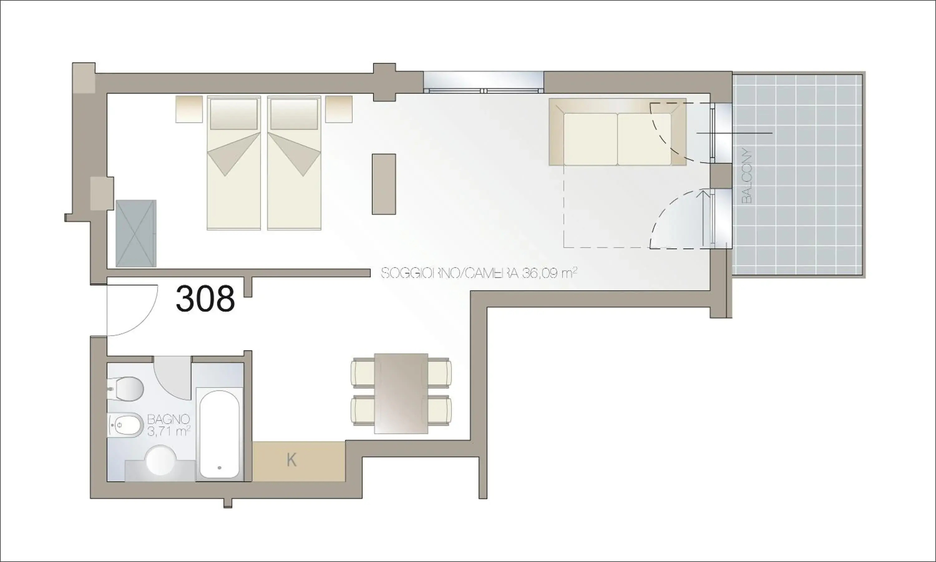 Floor Plan in Regal Hotel & Residence