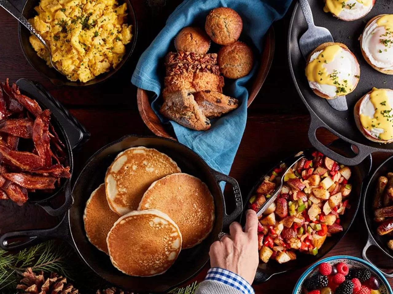 Buffet breakfast in UCLA Lake Arrowhead Lodge