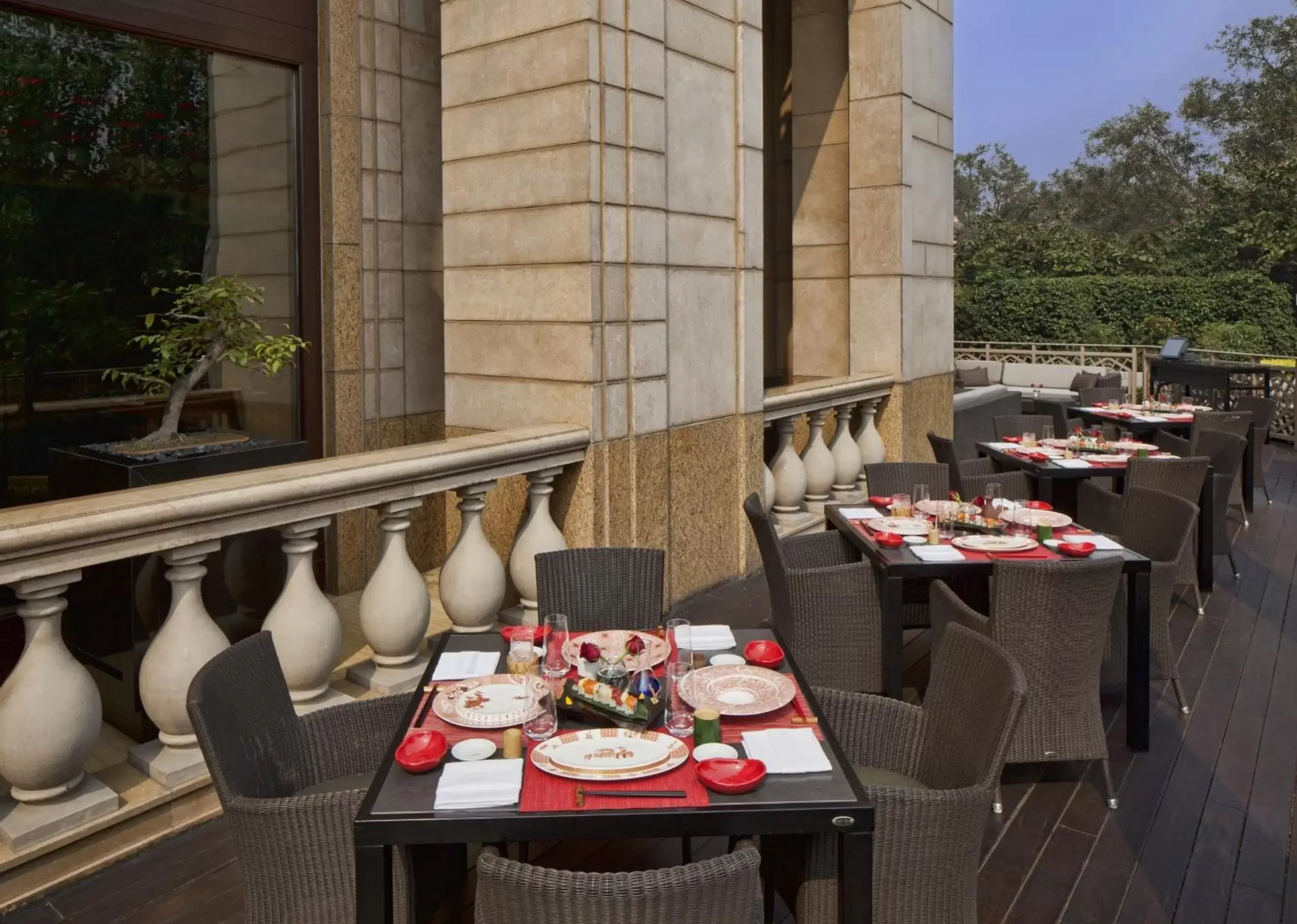 Balcony/Terrace, Restaurant/Places to Eat in The Leela Palace New Delhi