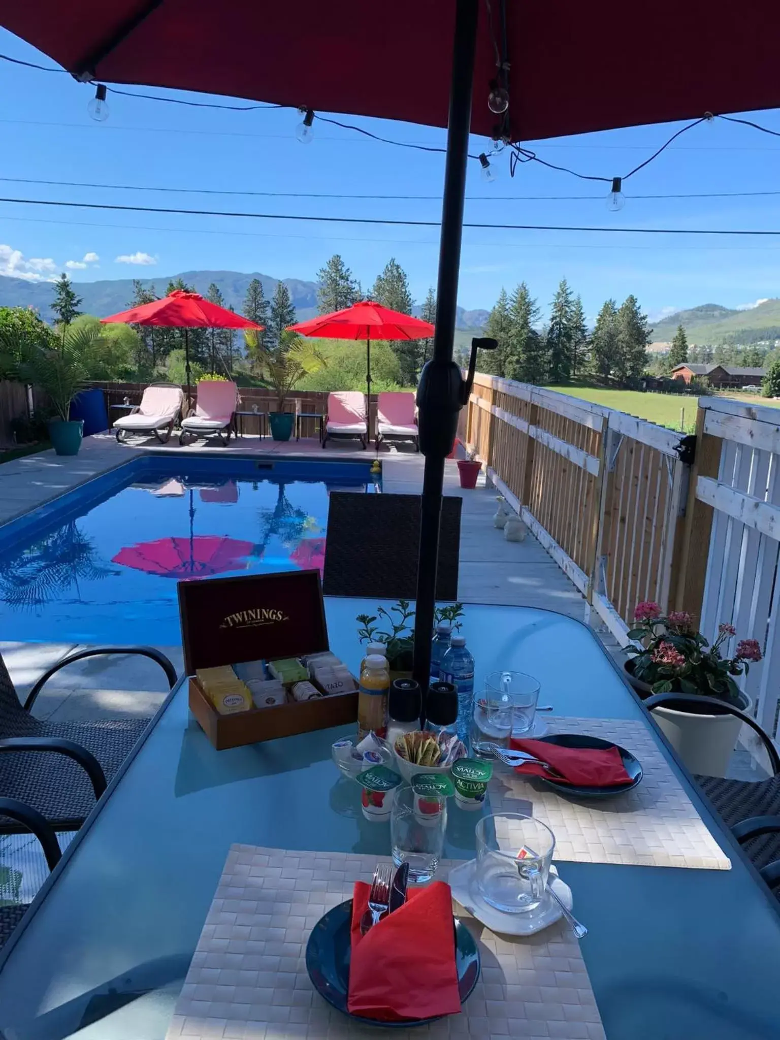 Pool View in Salish B&B and Spa