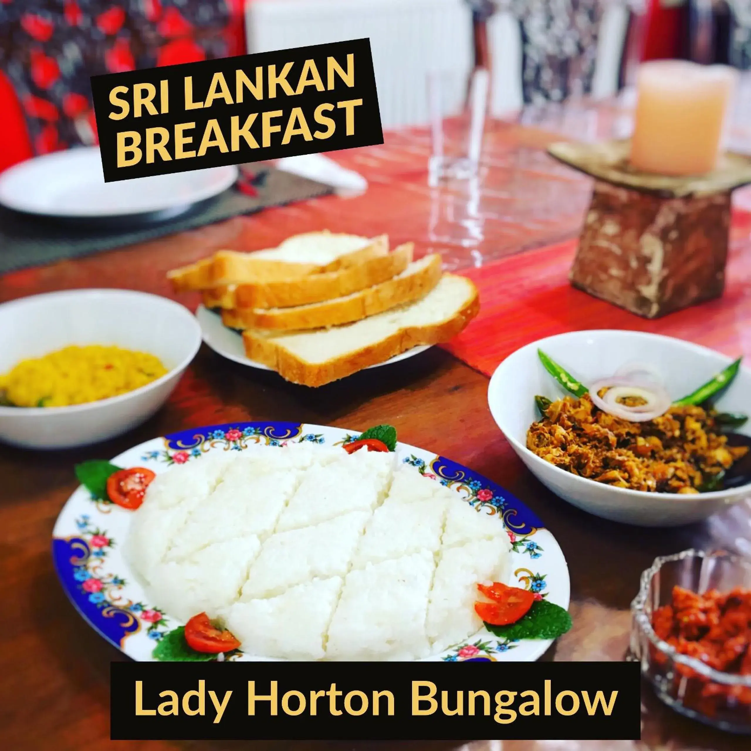 Asian breakfast in Lady Horton Bungalow