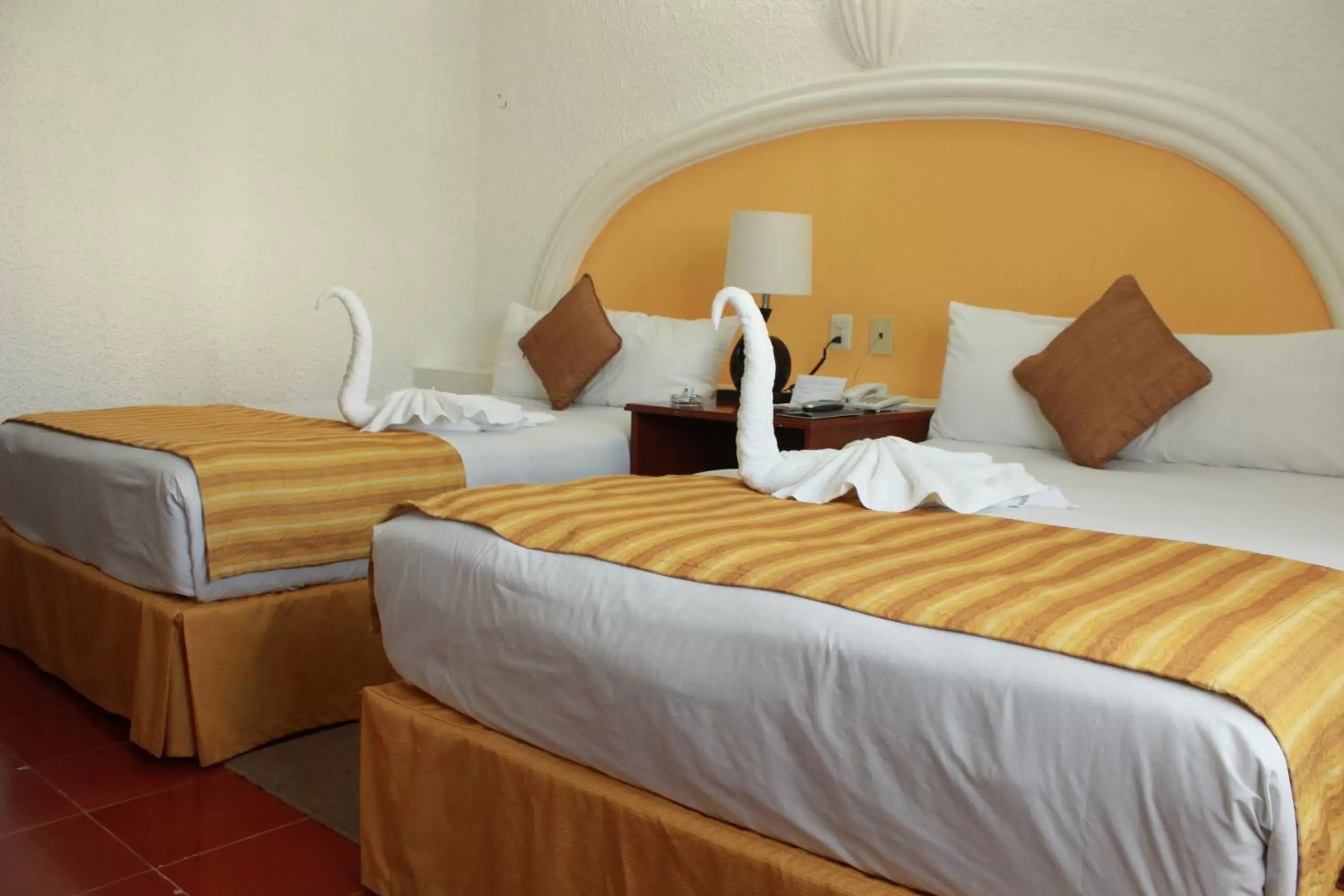 Bed in Hotel Antillano