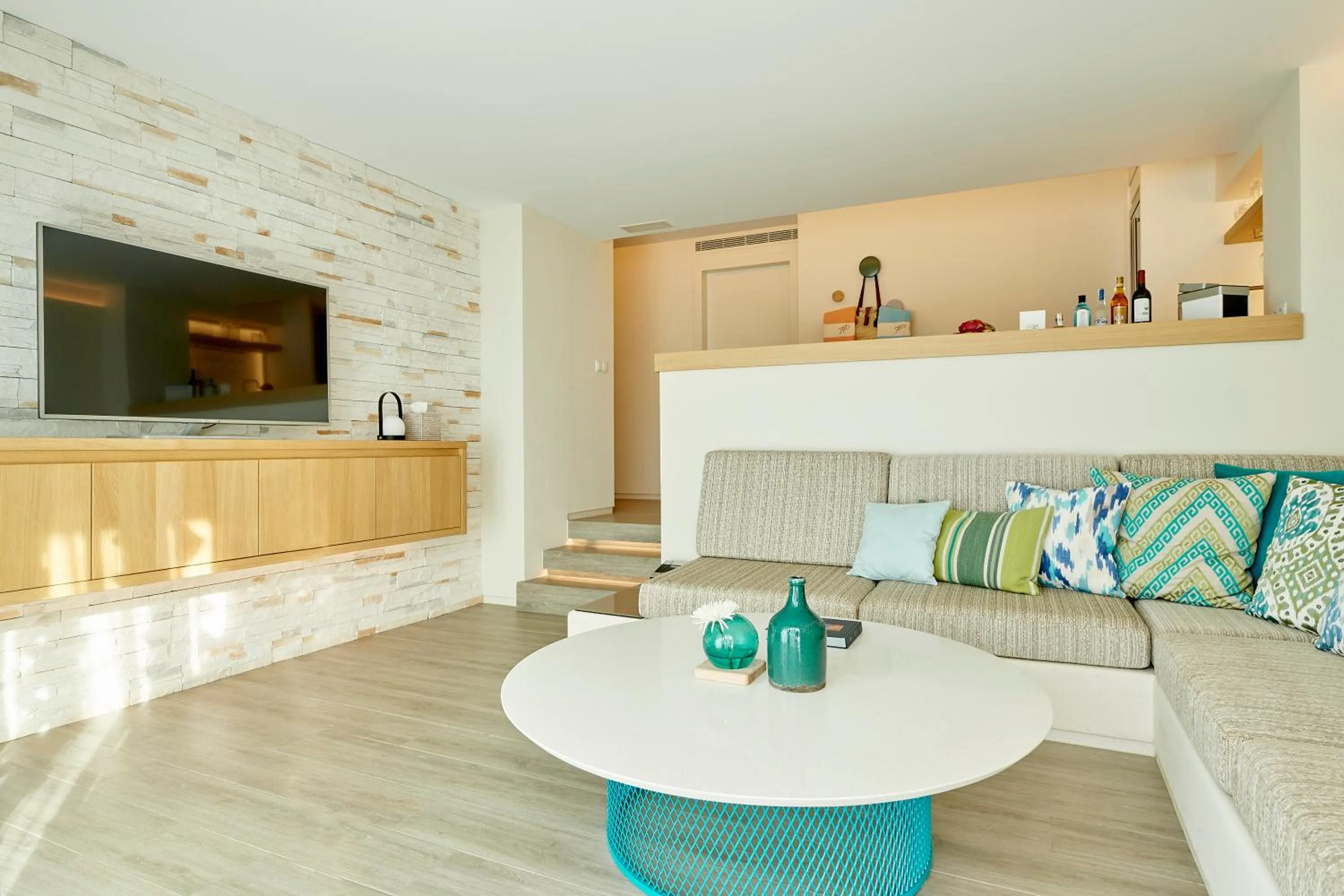 Living room in 7Pines Resort Ibiza, part of Destination by Hyatt