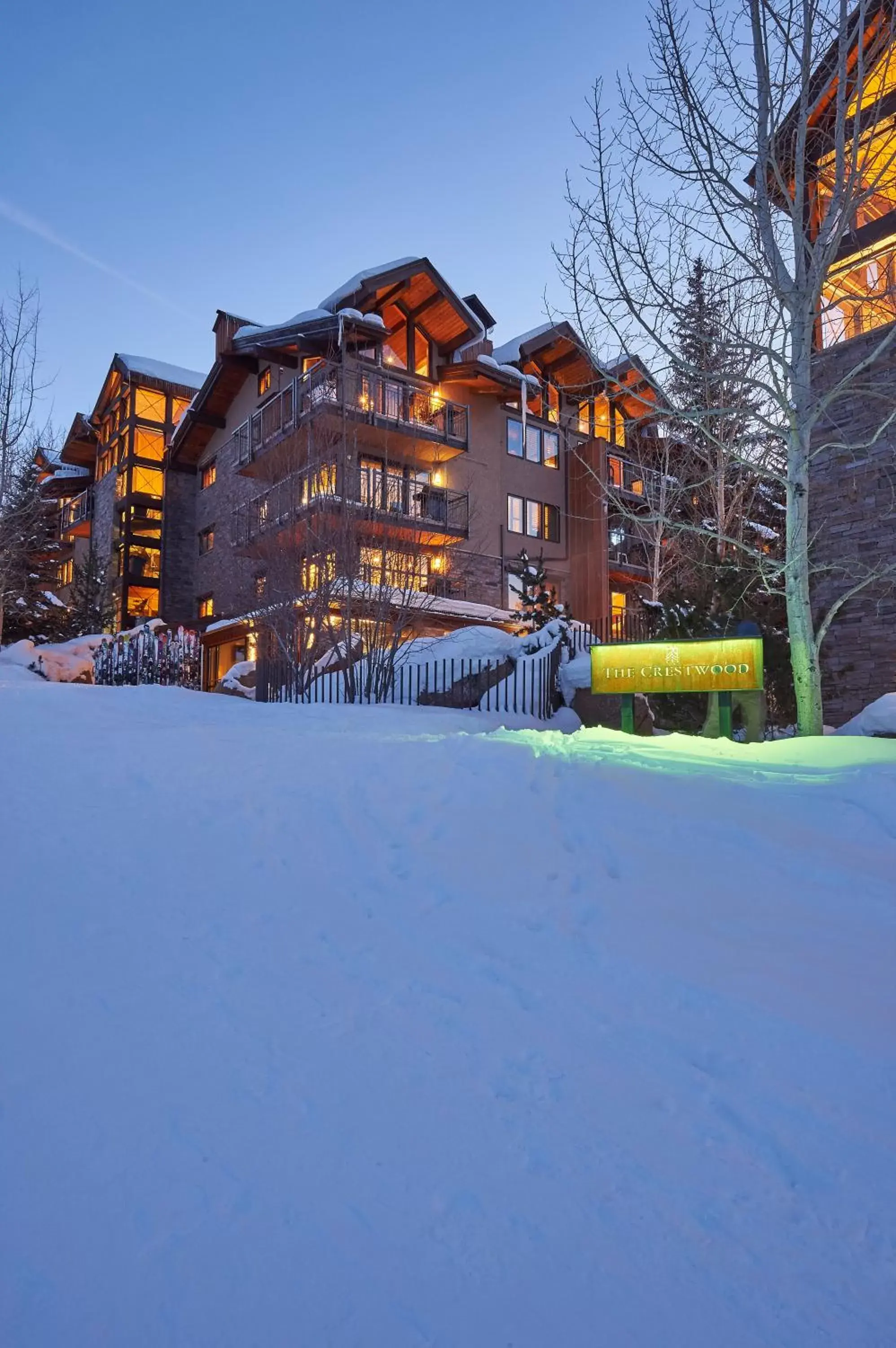 Facade/entrance, Winter in The Crestwood Snowmass Village